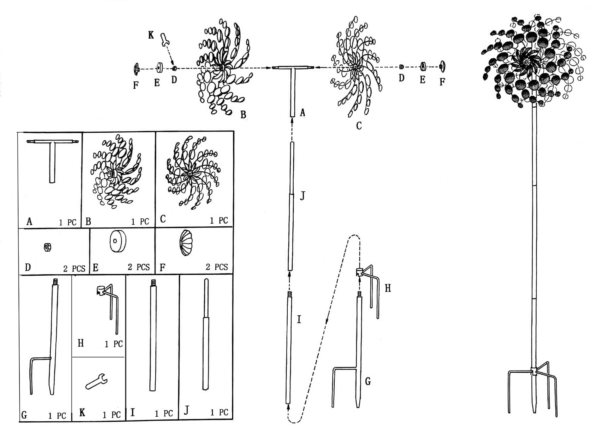 locker Gartenstecker »42526-99«, (1 St.)