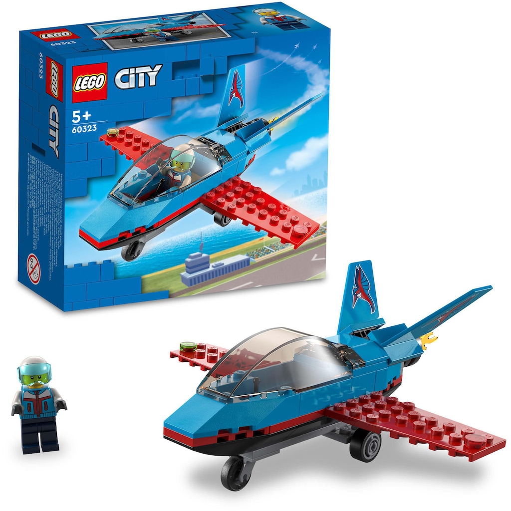 LEGO® Konstruktionsspielsteine »Stuntflugzeug (60323), LEGO® City«, (59 St.)