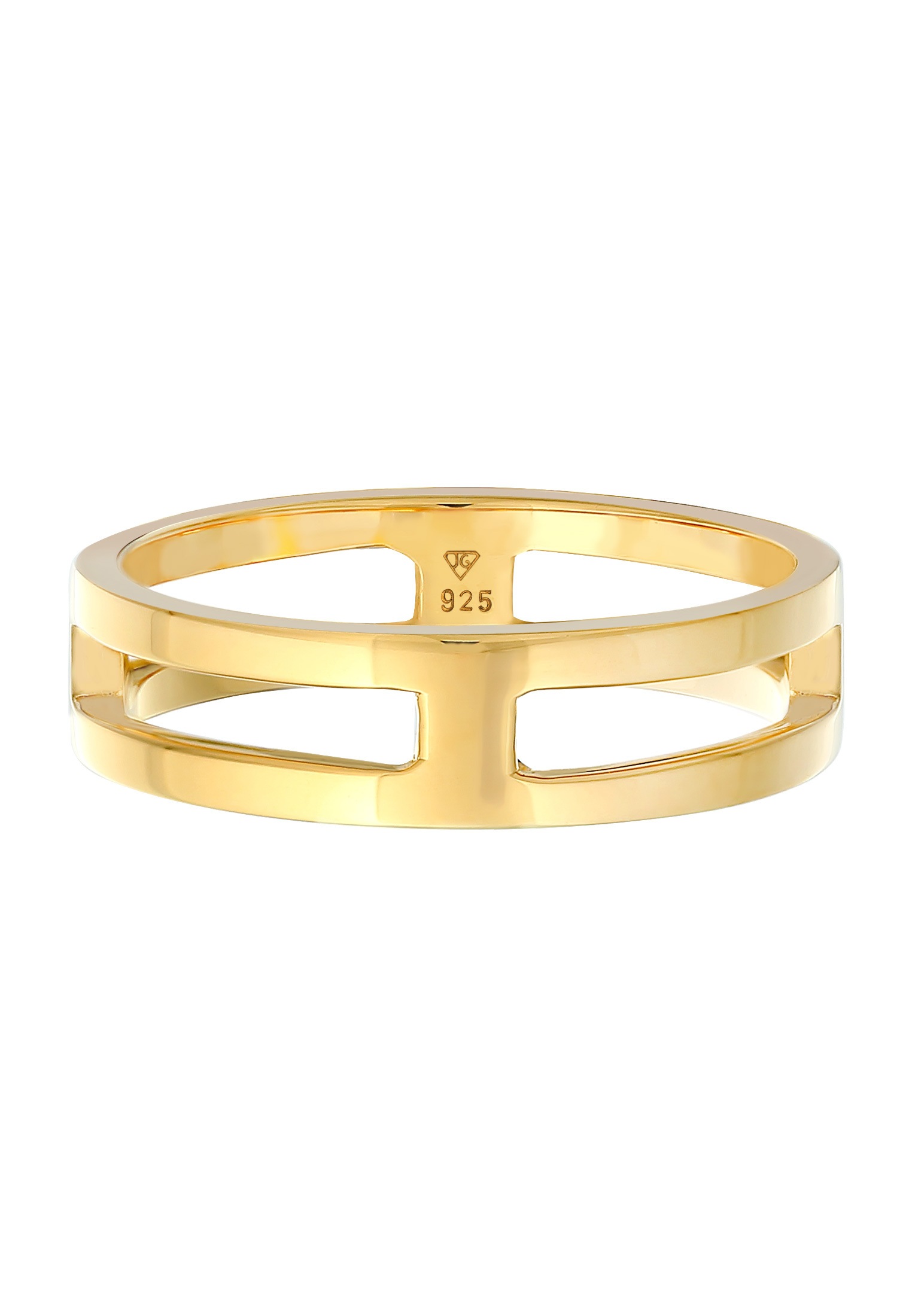 Kuzzoi Silberring »Ring Herren Bandring Steg Massiv 925 Silber«