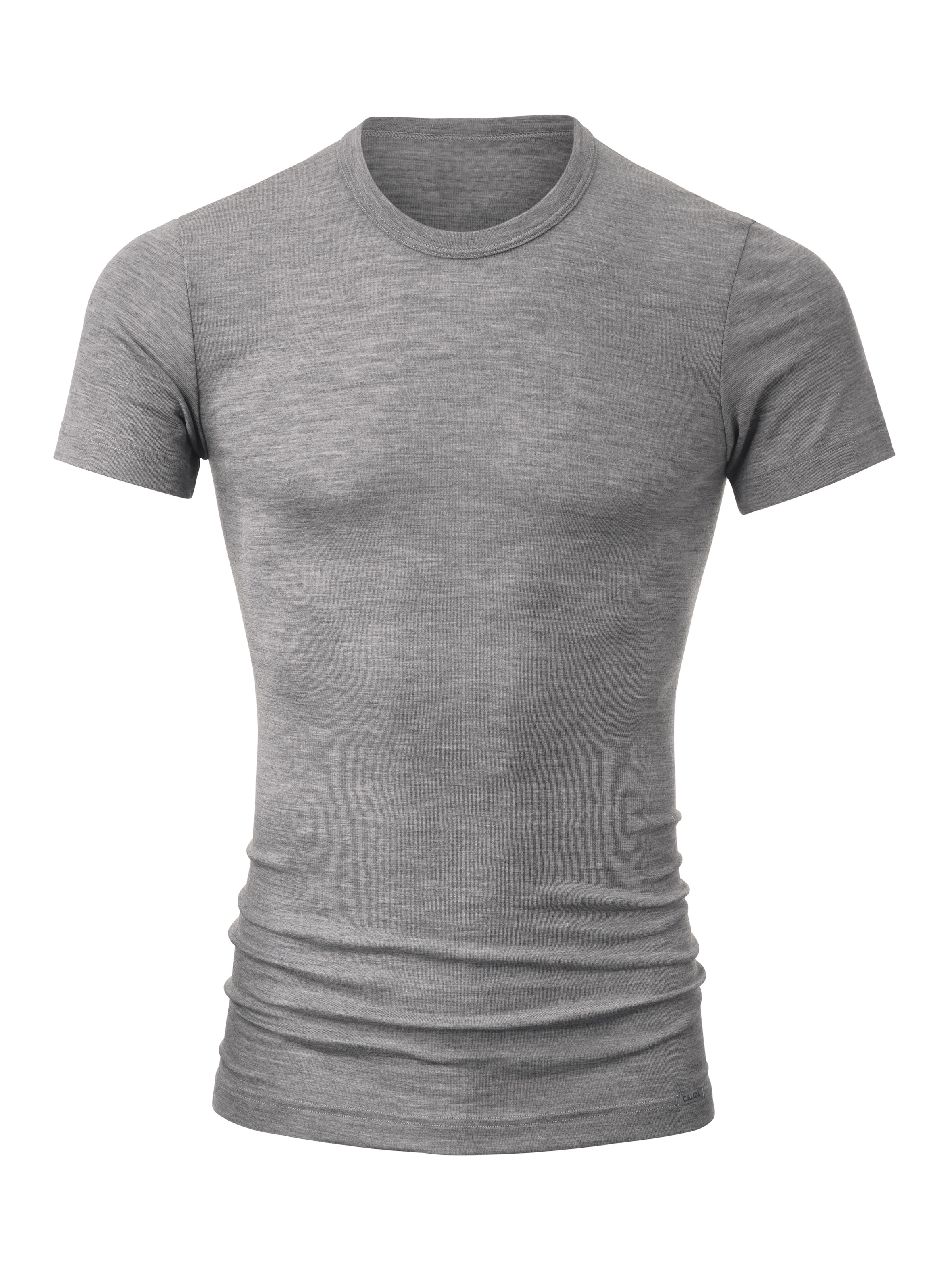 CALIDA T-Shirt »Wool & Silk«, einzigartige Melé-Optik, wärmend, atmungsaktiv, weich