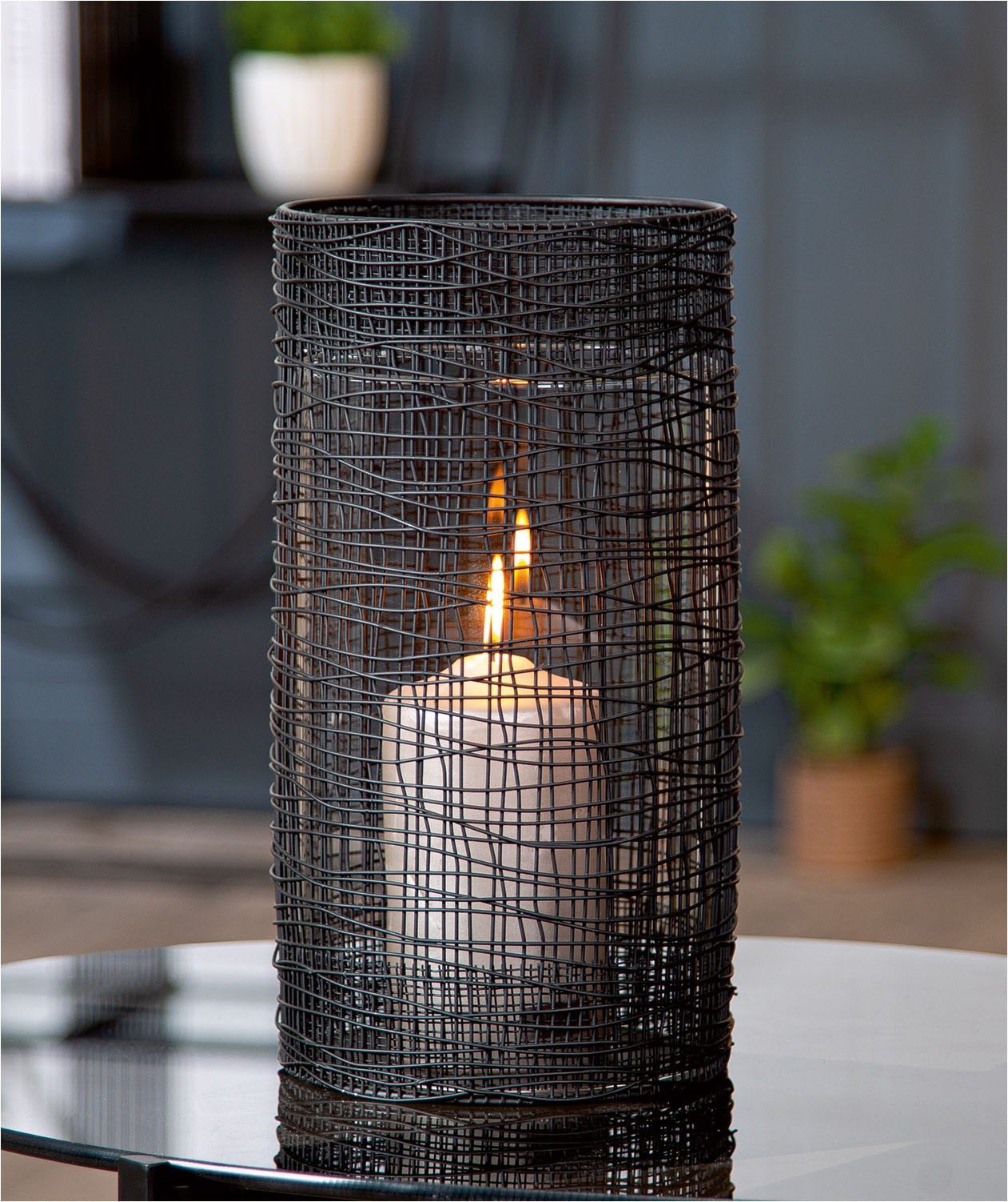 Casablanca by Gilde Windlicht »Windlicht Welding« mit Glaseinsatz