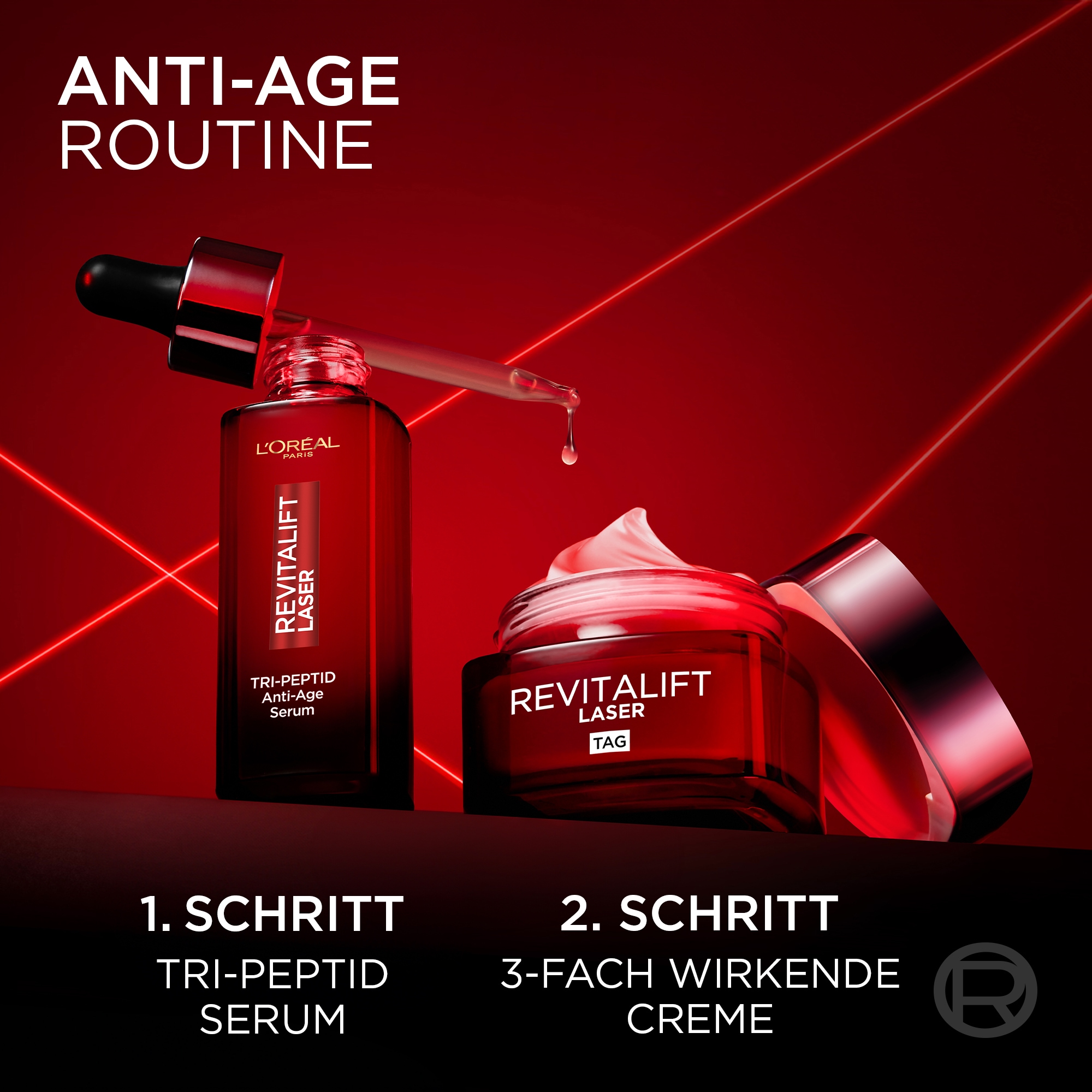 L'ORÉAL PARIS Gesichtspflege-Set »REVITALIFT LASER X3 TAG & NACHT« feuchtigkeitsspendend, mildert sichtbare Falten, strafft die Haut