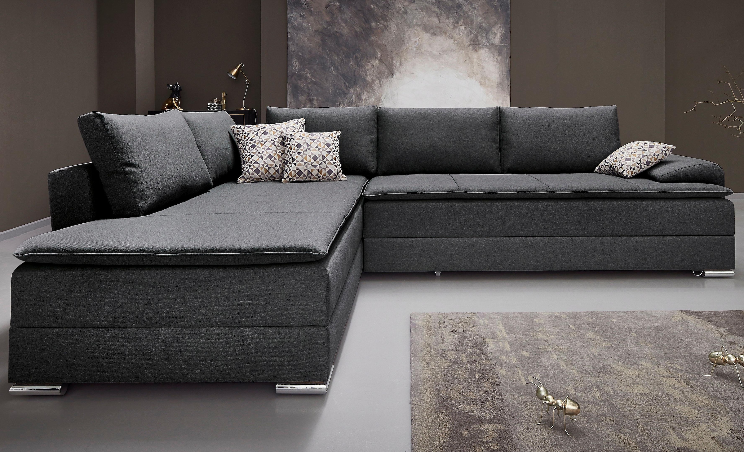 Ecksofa »Night & Day L-Form«, mit Boxspring Bettfunktion 180x200 cm, Dauerschläfer