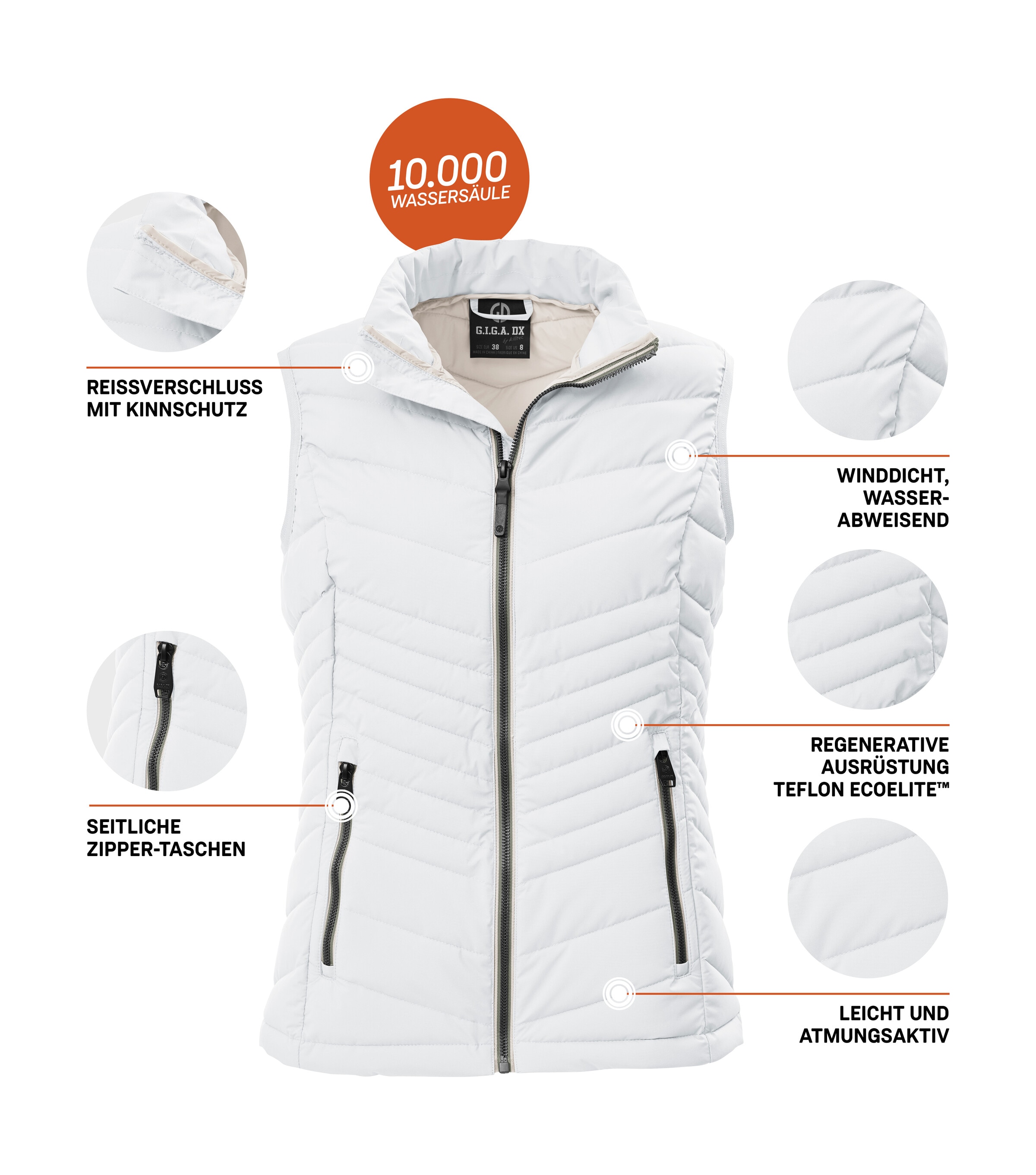 G.I.G.A. DX by killtec Steppweste »GS 109 WMN QLTD VST« Atmungsaktive, winddichte Damenweste mit 10.000 mm Wassersäule