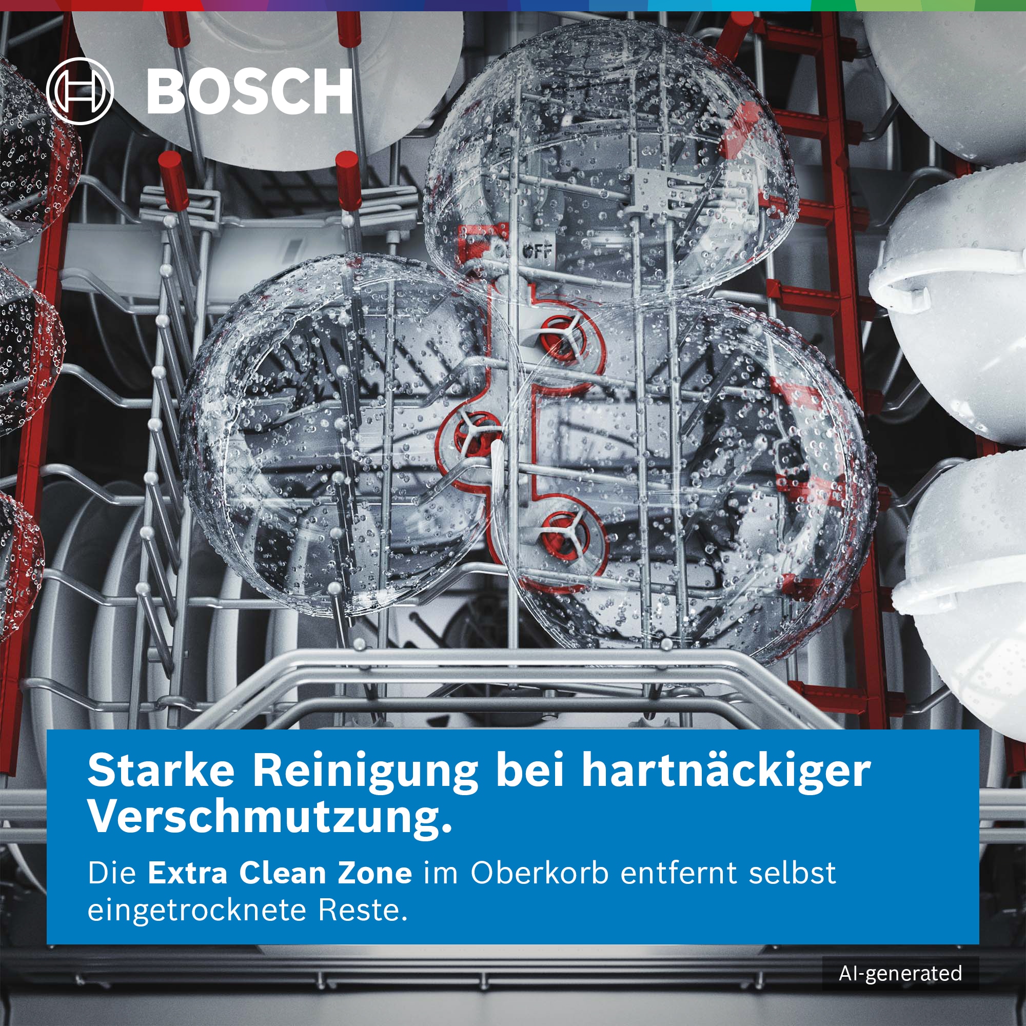 BOSCH vollintegrierbarer Geschirrspüler Serie 8 »SBD8YCX04E« 14 tlg. Maßgedecke Extra Clean Zone für hartnäckigen Schmutz und 2x besseres Trocknen