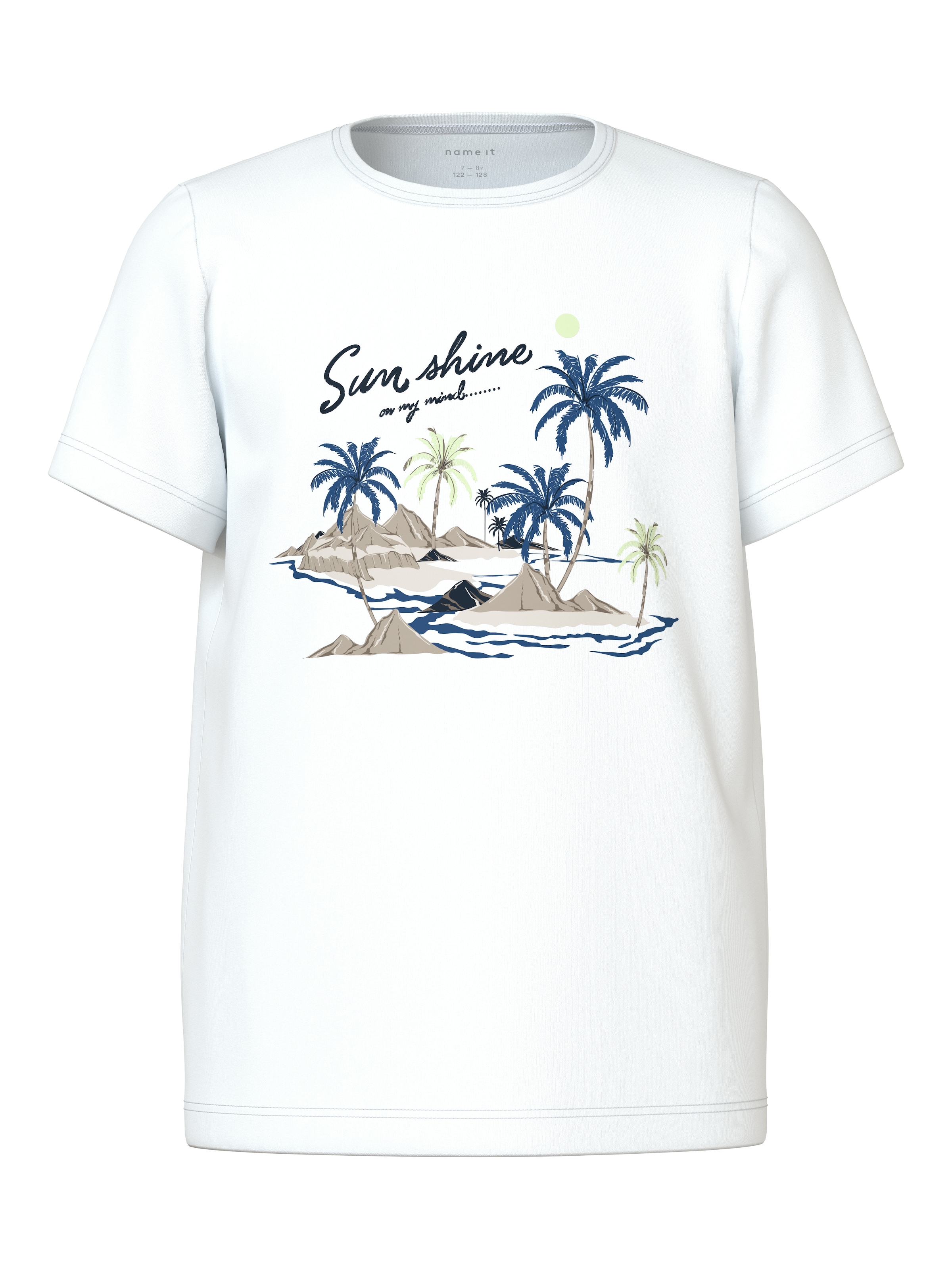 Name It Schlafanzug »NKMNIGHTSET SS BLUEFIN PALM NOOS« Set,  Baumwollmischung