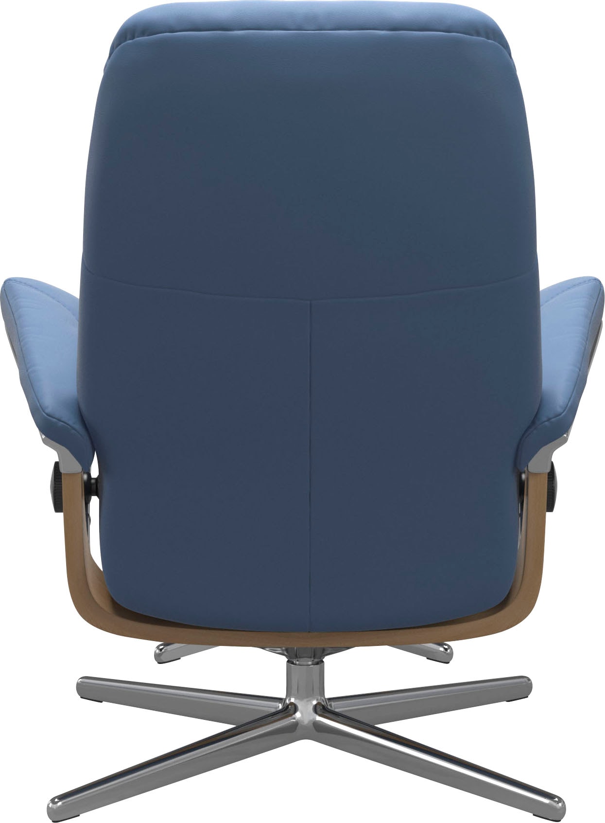 Stressless® Relaxsessel »Consul«, (Set, Relaxsessel mit Hocker), mit Hocker, mit Cross Base, Größe S, M & L, Holzakzent Eiche