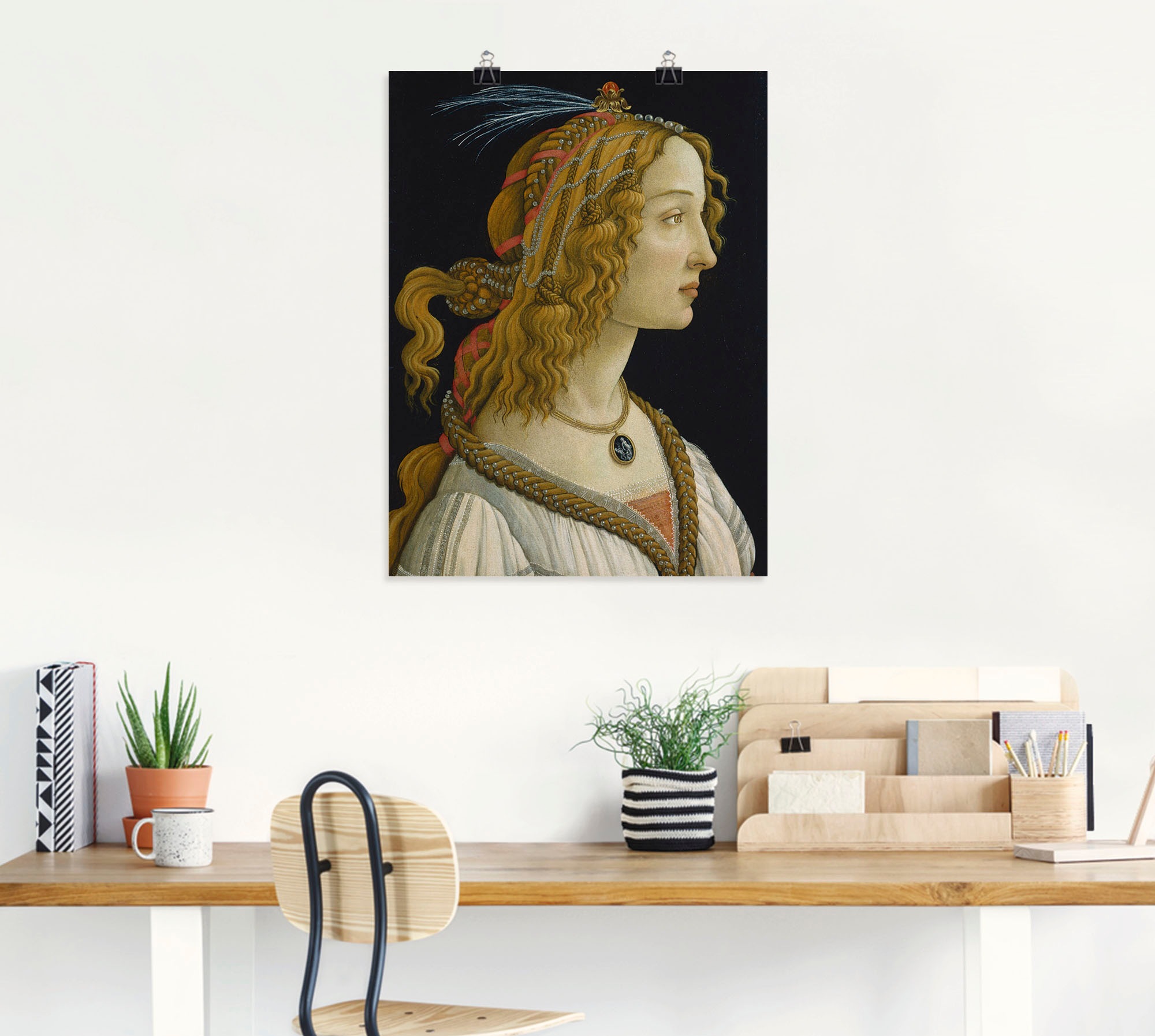 Artland Wandbild »Weibliches Idealbildnis«, Frau, (1 St.), als Leinwandbild, Wandaufkleber oder Poster in versch. Größen