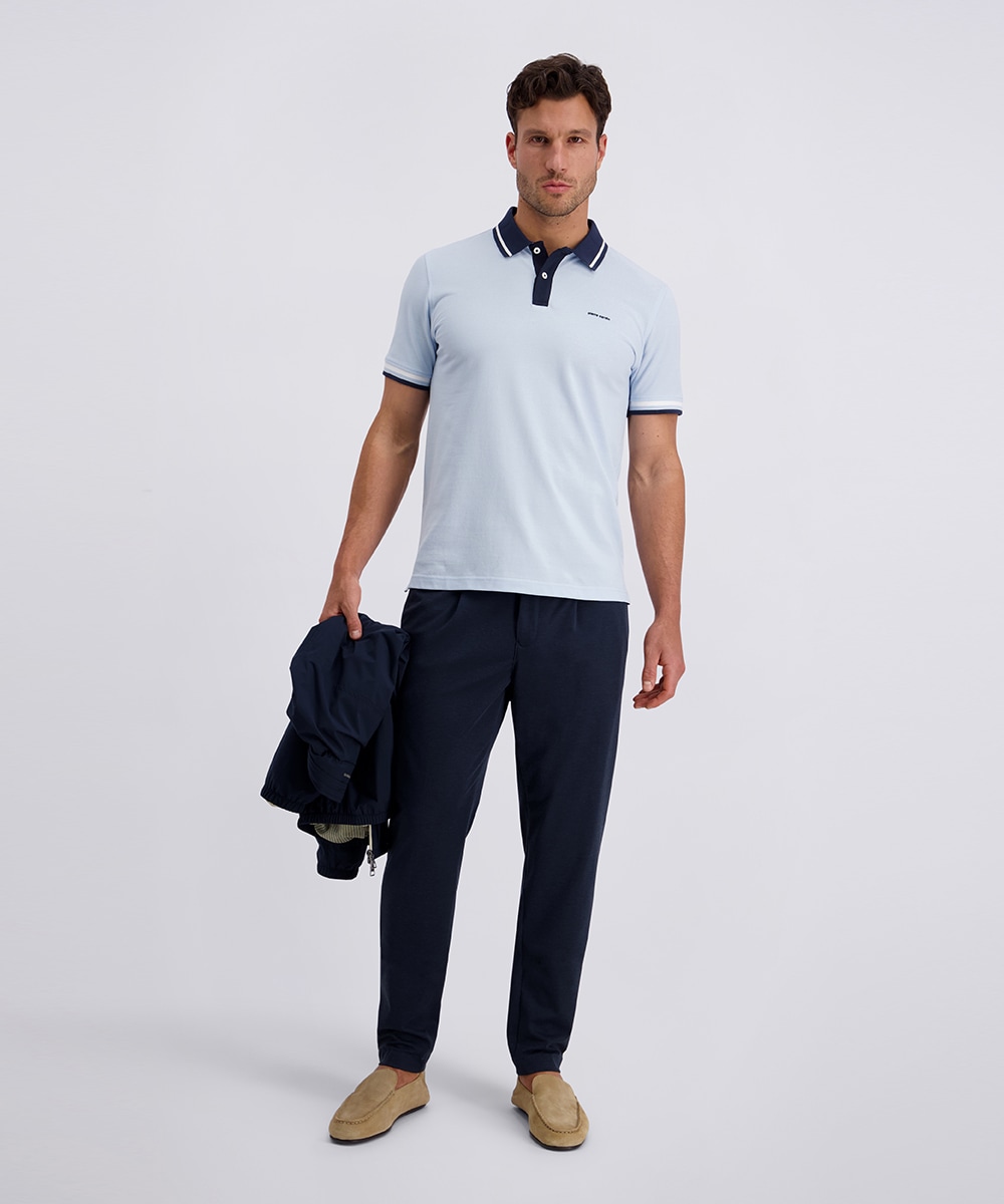 Pierre Cardin Poloshirt »Poloshirt uni piquee kontrast« mit Kontrastfarbenen Details
