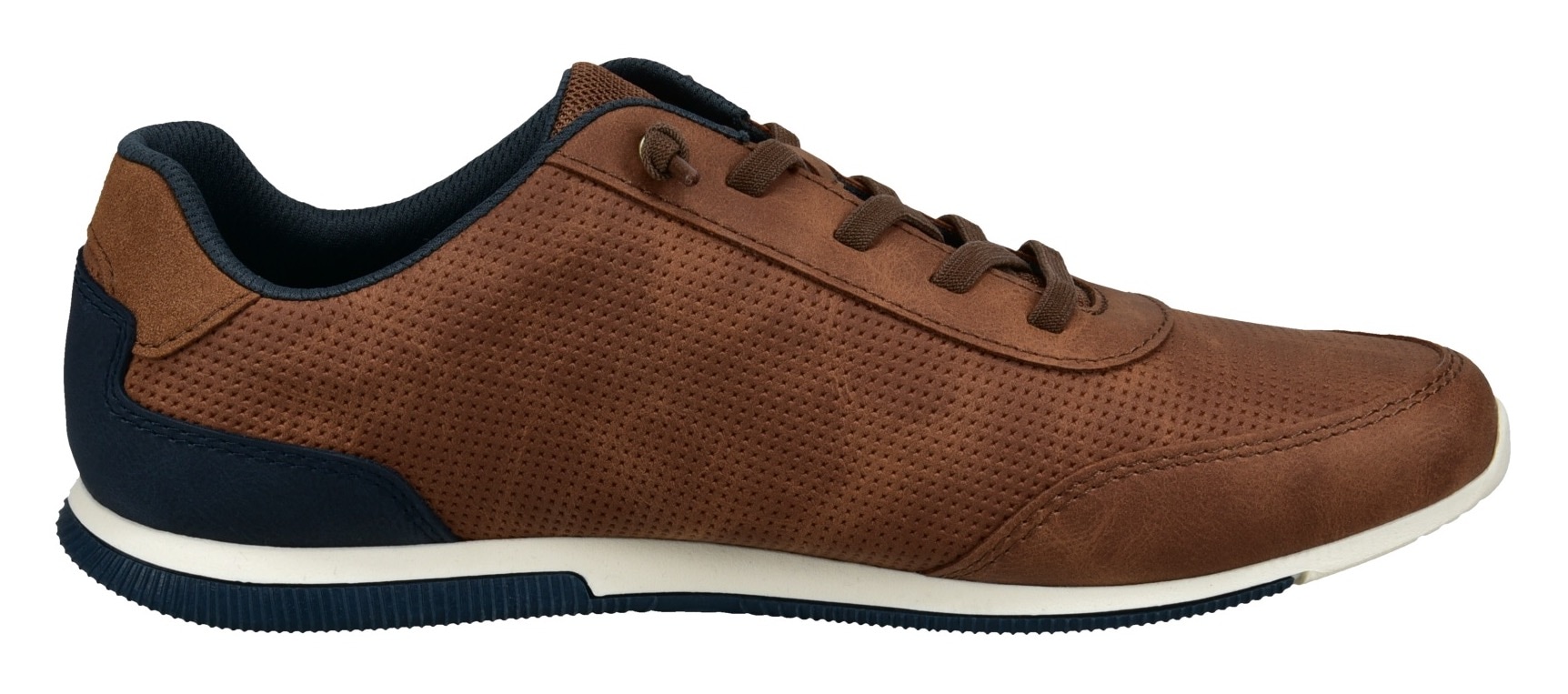 bugatti Sneaker, Freizeitschuh, Halbschuh, Schnürer mit modischer Perforierung