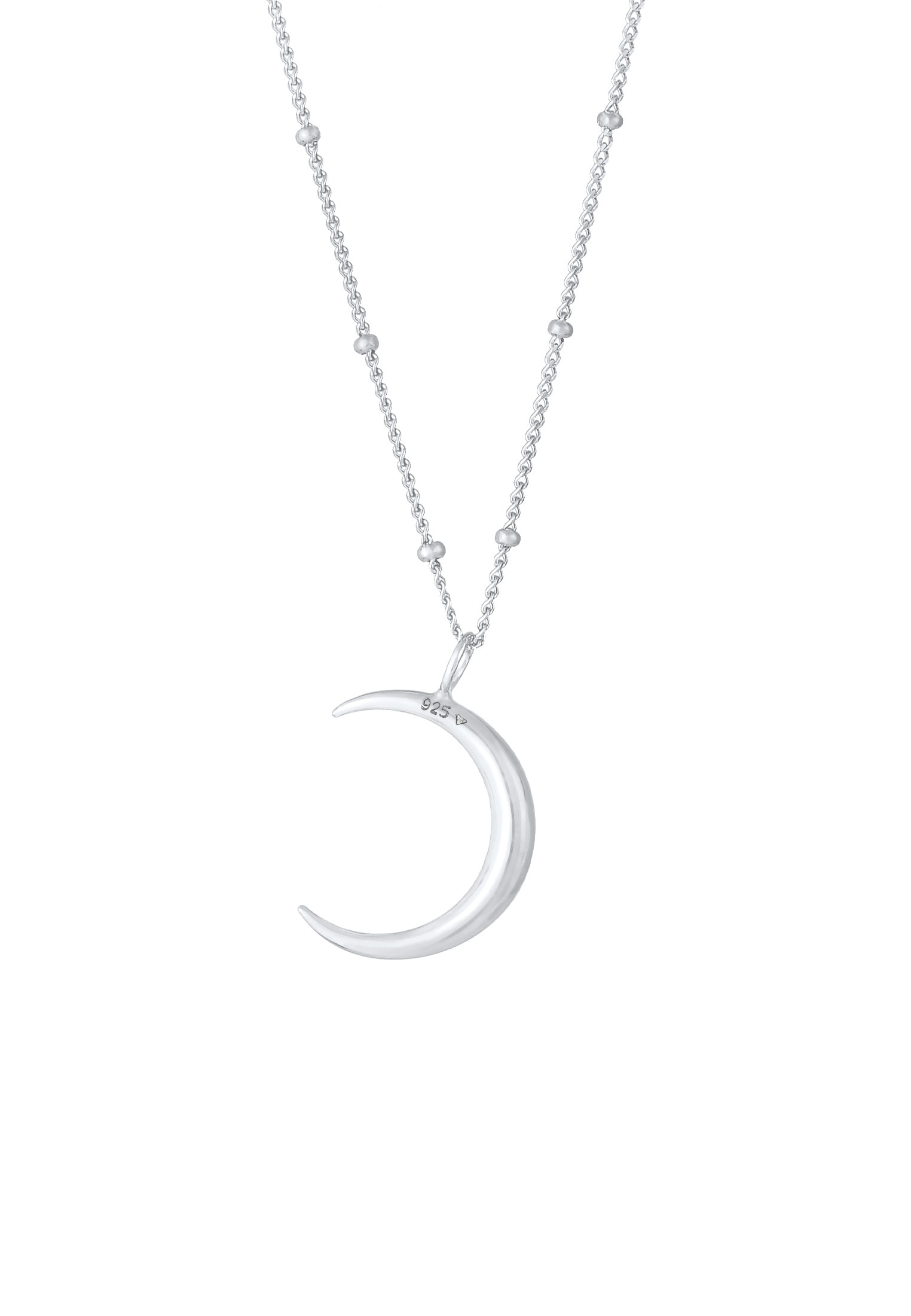 Elli Kette mit Anhänger »Halskette Halbmond Moon Sichel Astro 925 Silber«