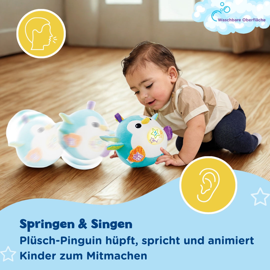 Vtech® Plüschfigur »Vtech Baby, Hüpfspaß-Pinguin« mit Aufnahmefunktion