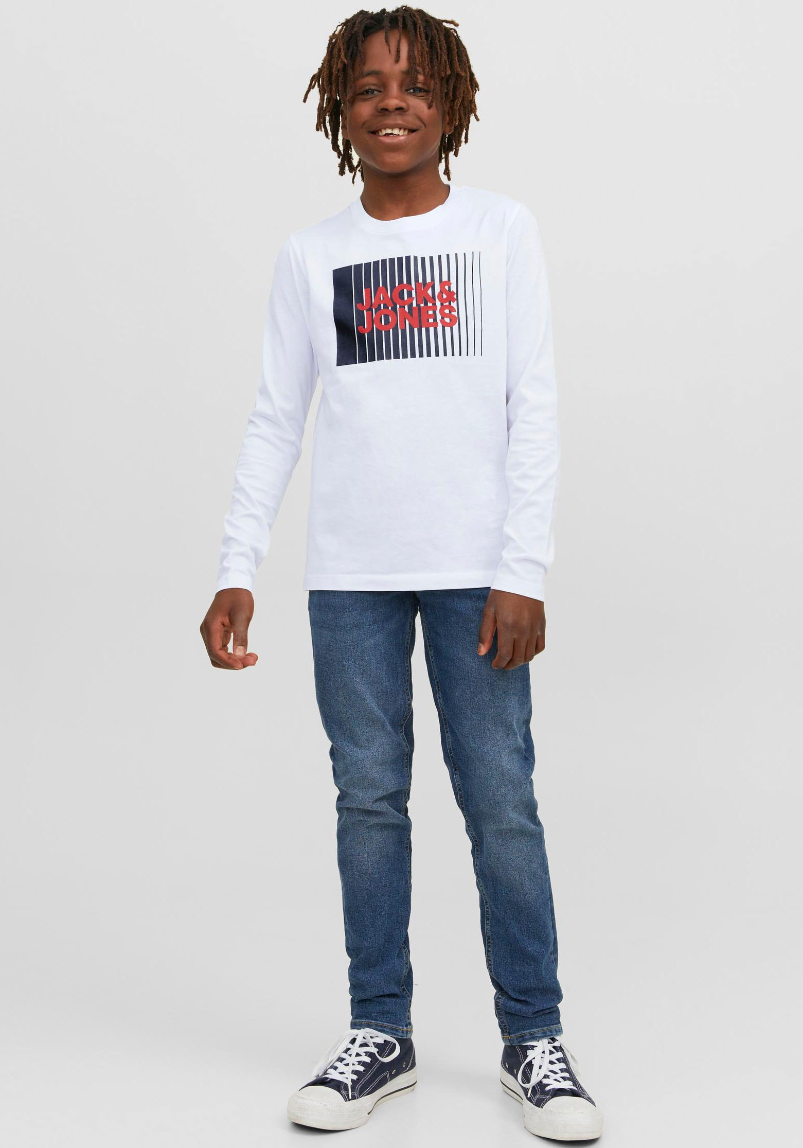 Jack & Jones Junior Langarmshirt »JJECORP LOGO TEE PLAY LS O-NECK NOOS JNR«