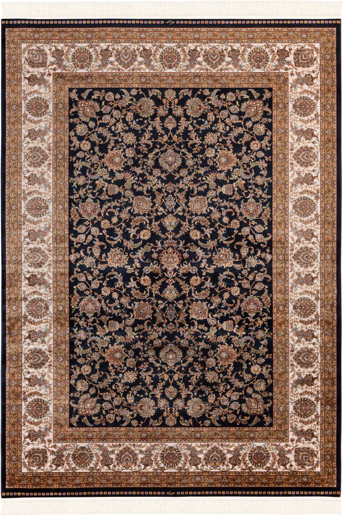 Obsession Teppich »My Babylon of Obsession 300« rechteckig 8 mm Höhe Kurzflor, Orient-Optik, mit Fransen, besonders hohe Knotendichte