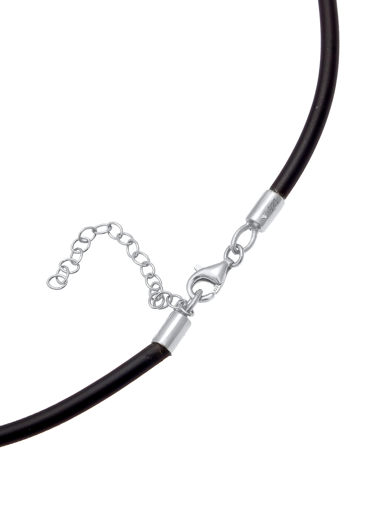 Nenalina Kette ohne Anhänger »Halskette Kautschuk-Kette Basic Kombinierbar 925 Silber«