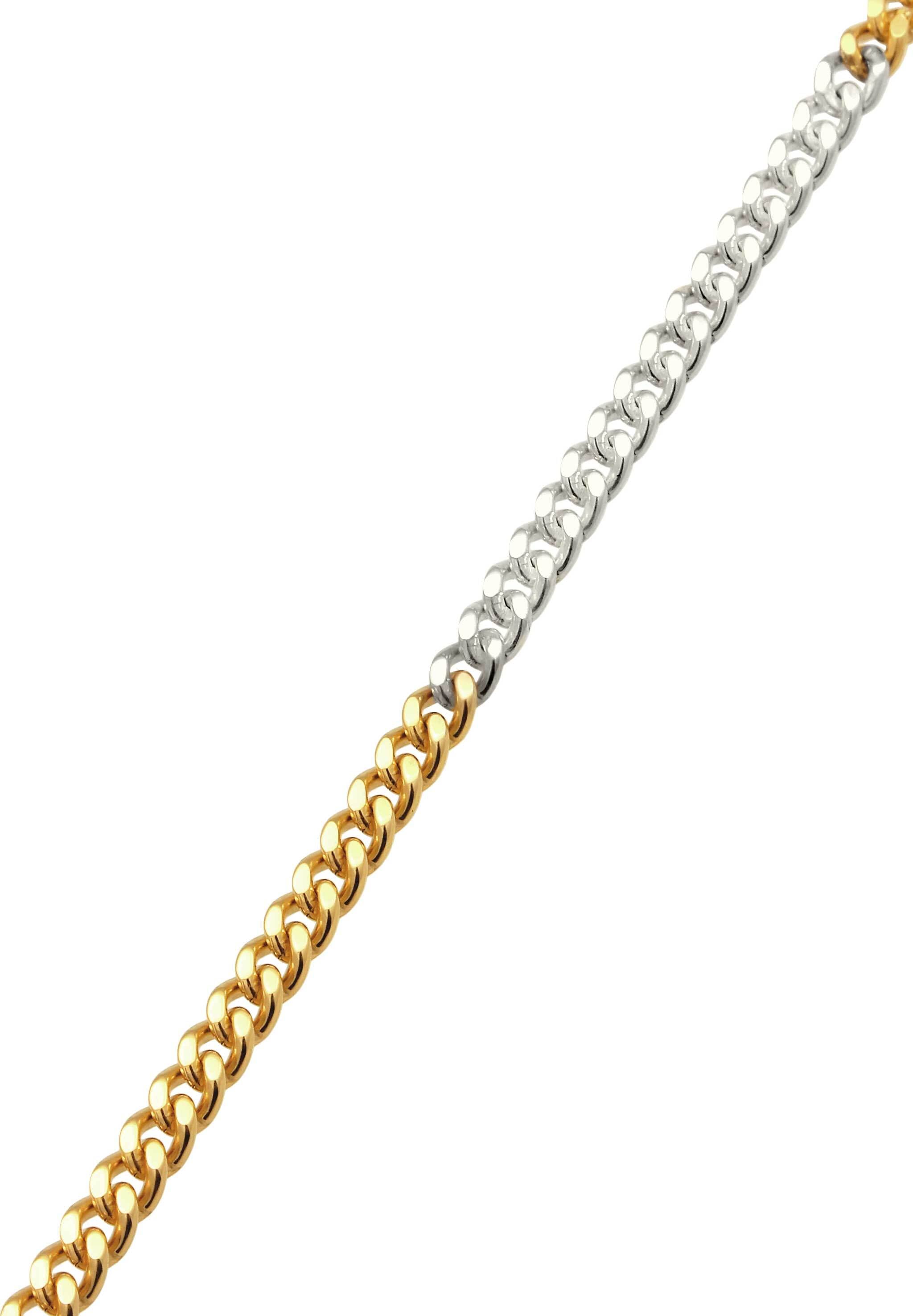 Kuzzoi Silberkette »Halskette Panzerkette Bicolor 925 Sterling Silber«