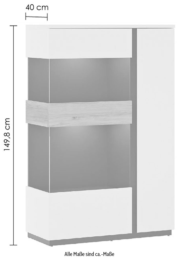 INOSIGN Vitrine »Novena«, Höhe 150 cm