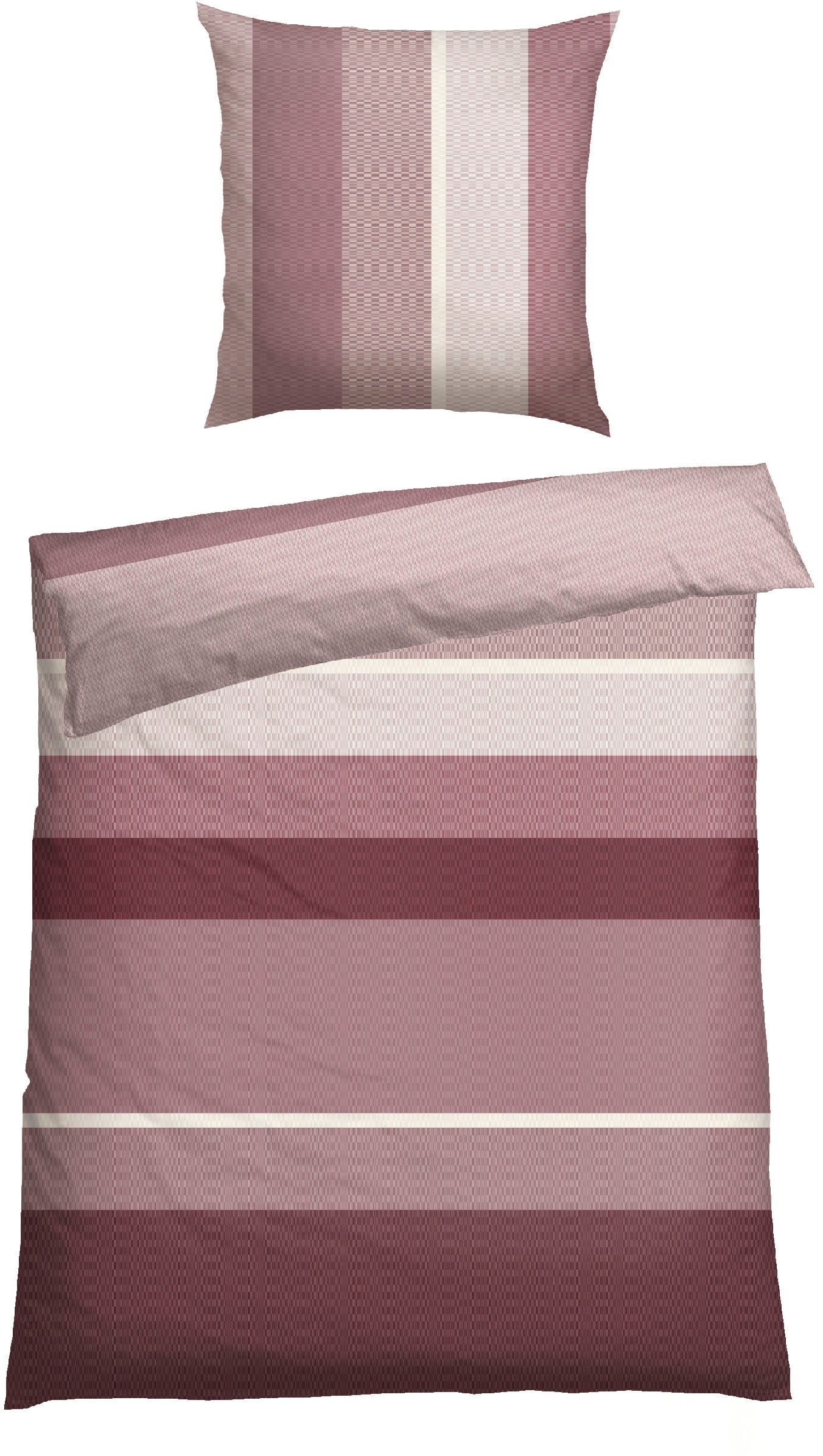Schiesser Bettwäsche »Endy Stripes aus weicher Baumwolle mit großen und kleinen Streifen«, Made in Green