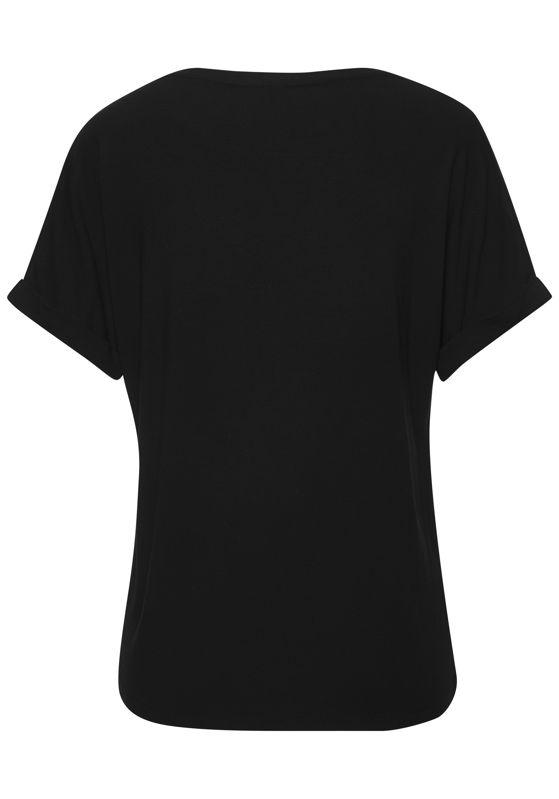 LASCANA T-Shirt »mit appliziertem Blumen-Design« aus hochwertiger Viskose-Qualität