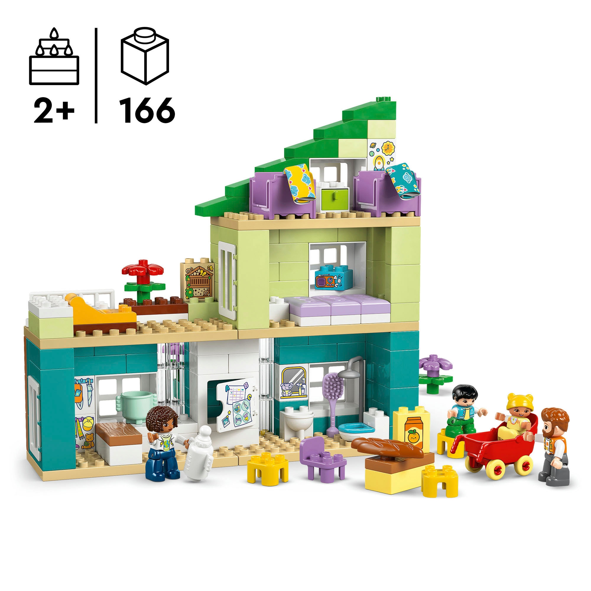 LEGO® Konstruktionsspielsteine »Modernes Familienhaus mit Figuren – 3-in-1-Set (10470)« LEGO DUPLO Town; Made in Europe