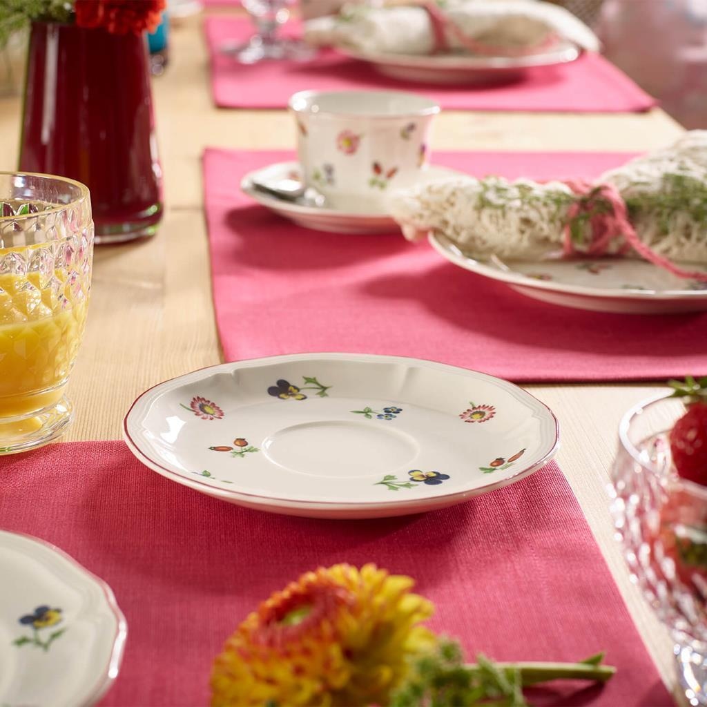 Villeroy & Boch Tasse »Frühstückstasse mit Untertasse Petite Fleur 260 ml bunt« Spülmaschinenfest, Mikrowellensicher