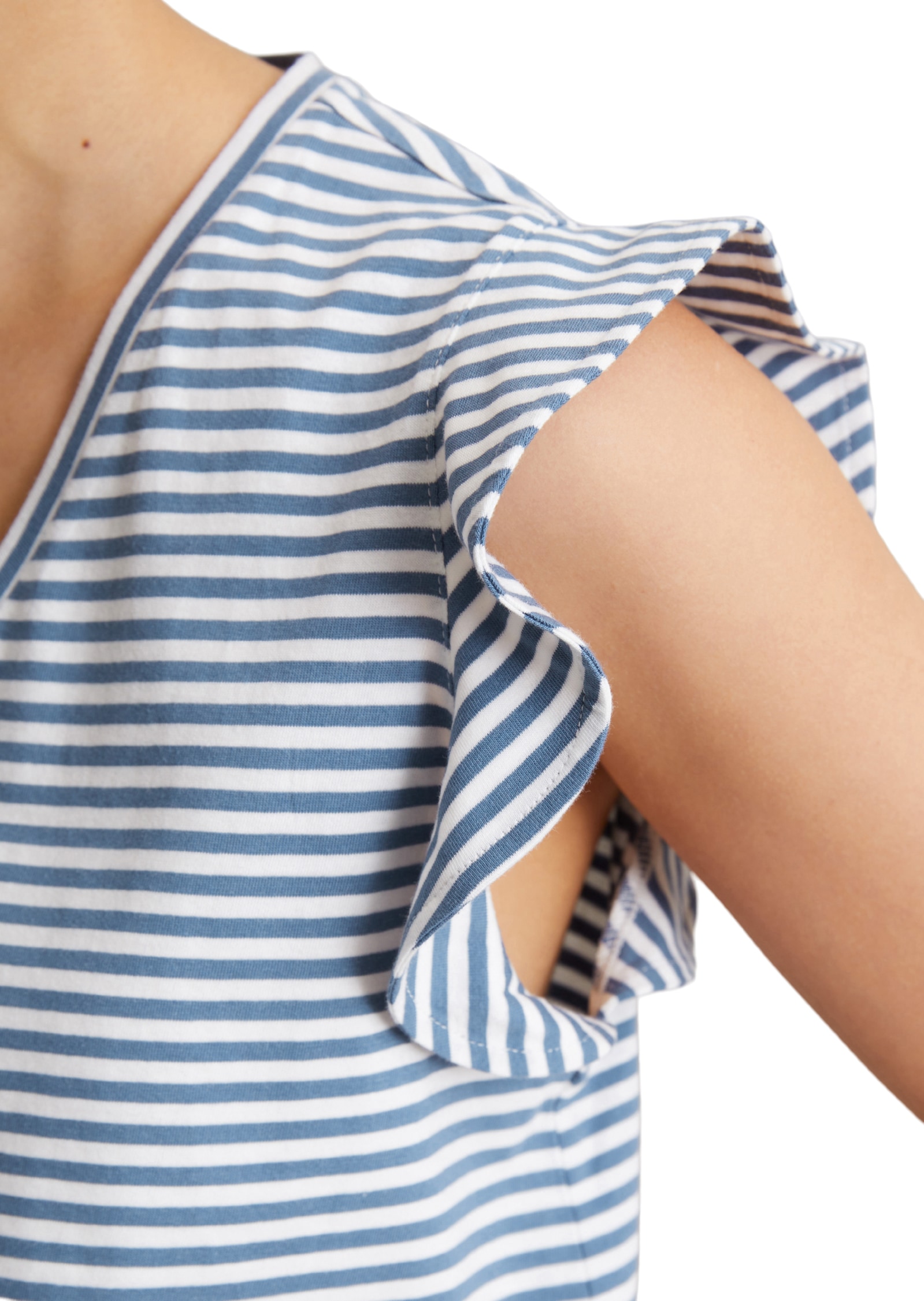 Marc O'Polo DENIM T-Shirt, mit zeitlosem Ringelmuster