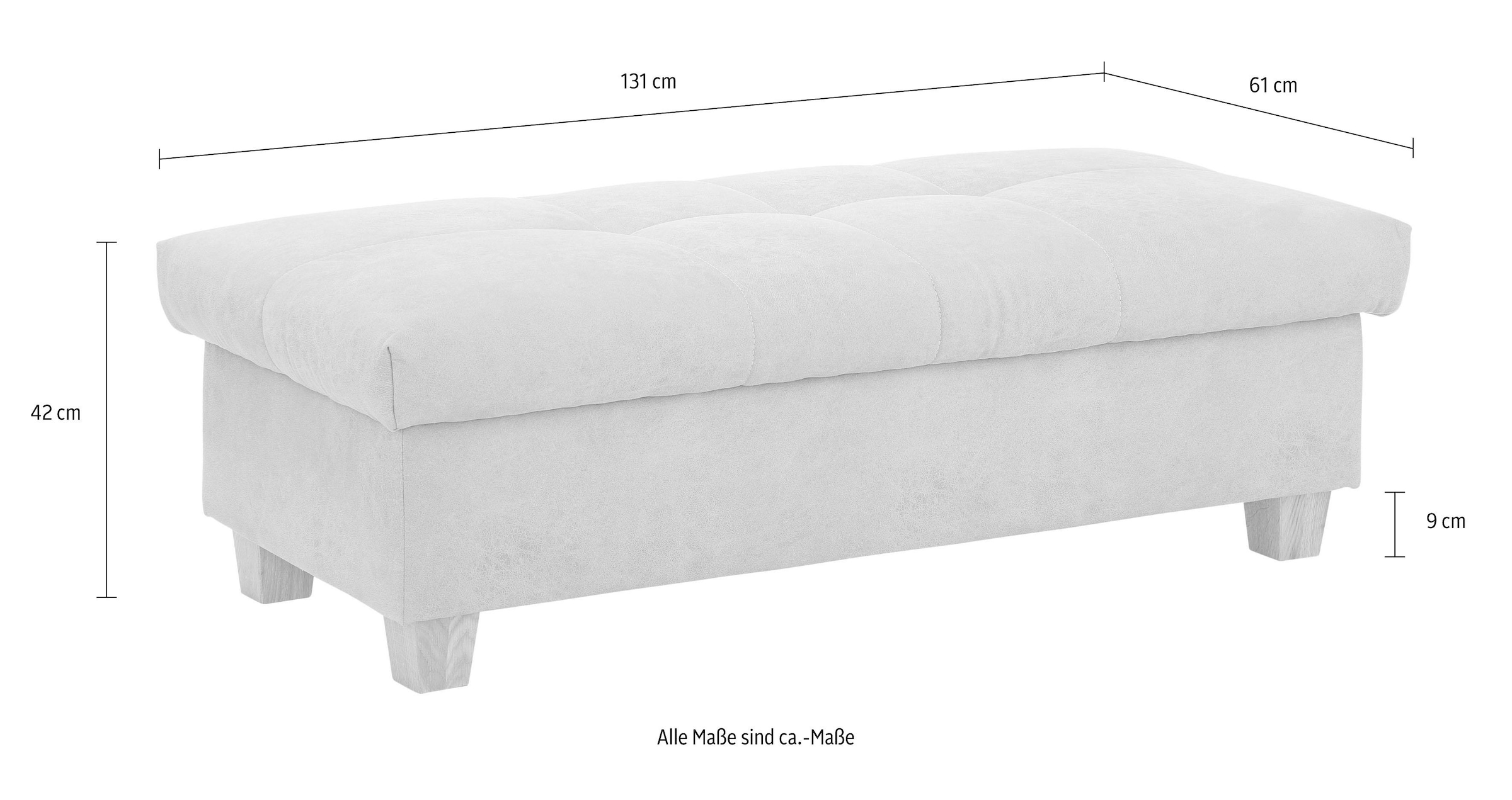 Home affaire Hocker »Lyla« mit Stauraum, Breite 131 cm