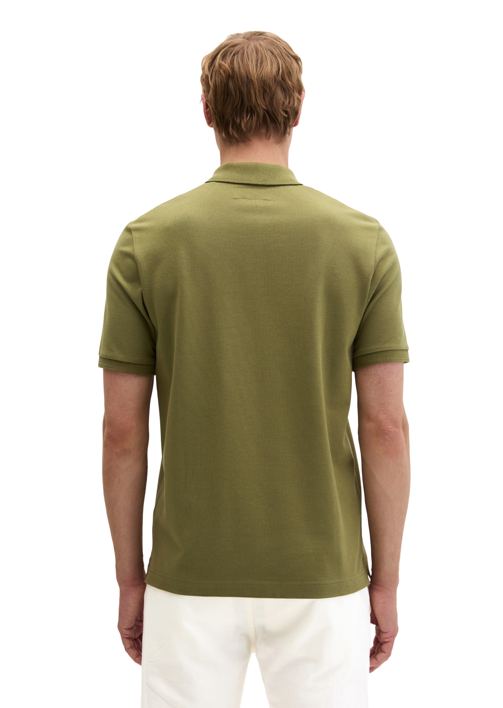 Marc O'Polo Poloshirt Piqué slim aus mittelschwerem Bio-Baumwoll-Viskose-Mix