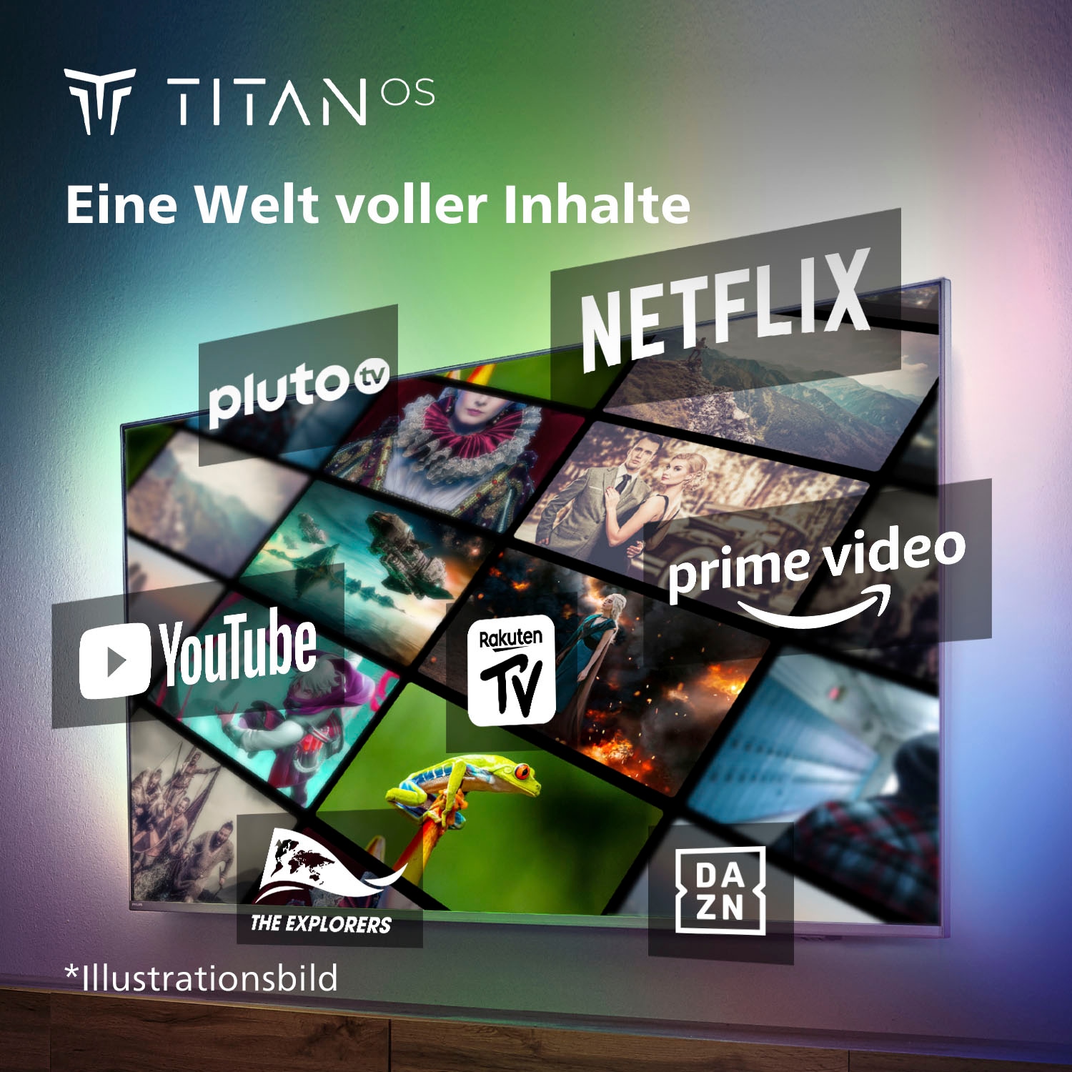 Philips LED-Fernseher »55PUS8349/12«, 4K Ultra HD, Smart-TV, WLAN, Dolby Atmos Sound, Ambilight (3-seitig)