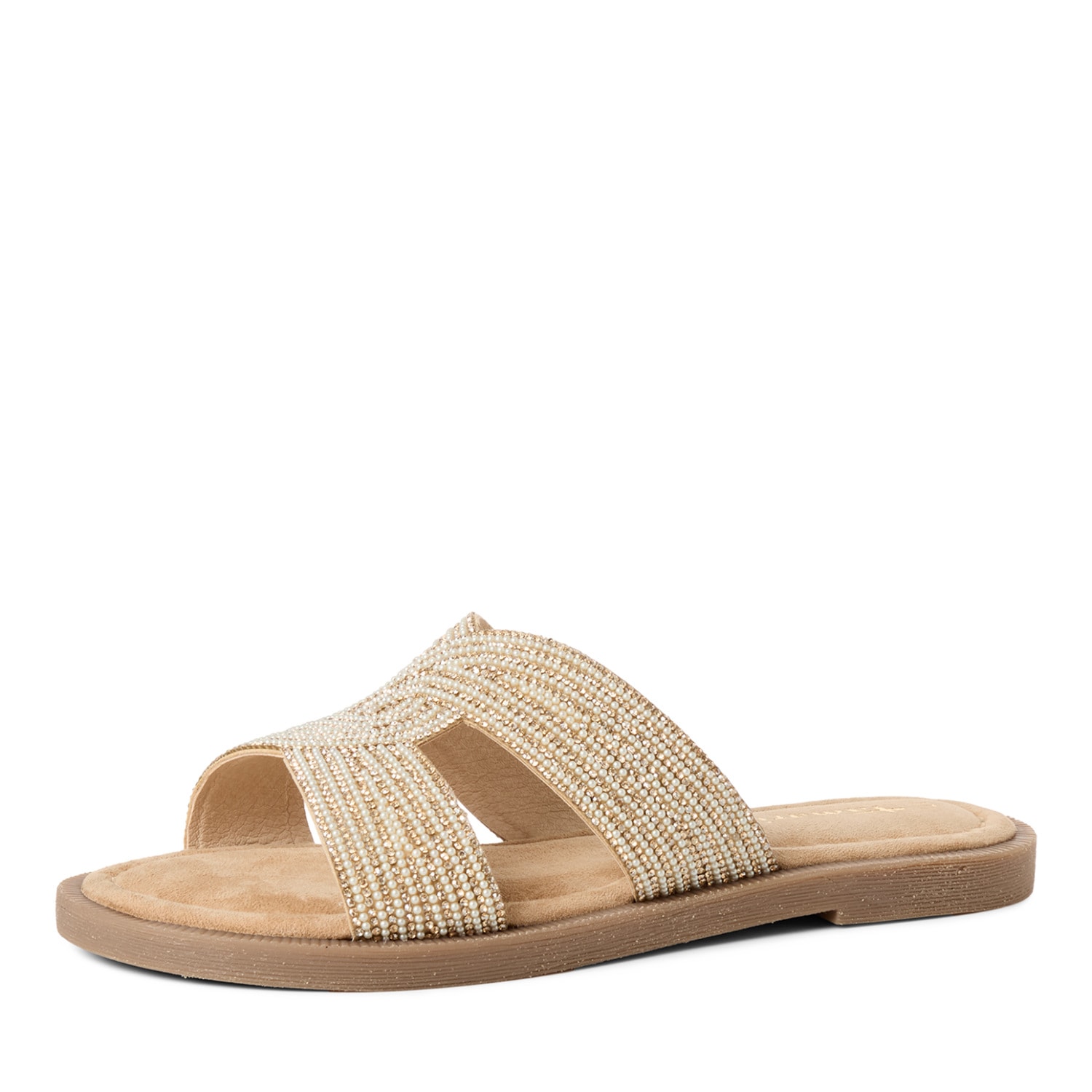 Tamaris Pantolette  Sommerschuh, Schlupfschuh, Flats mit Schmucksteine