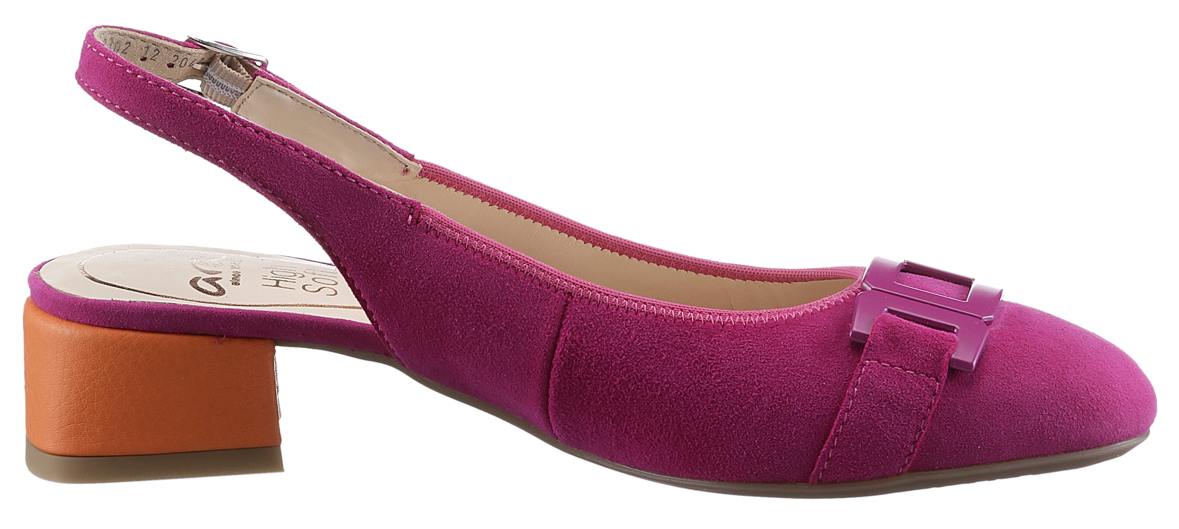 Ara Slingpumps »GRAZ«, Abendschuh, Sommerschuh, Blockabsatz, in abgerundeter Form