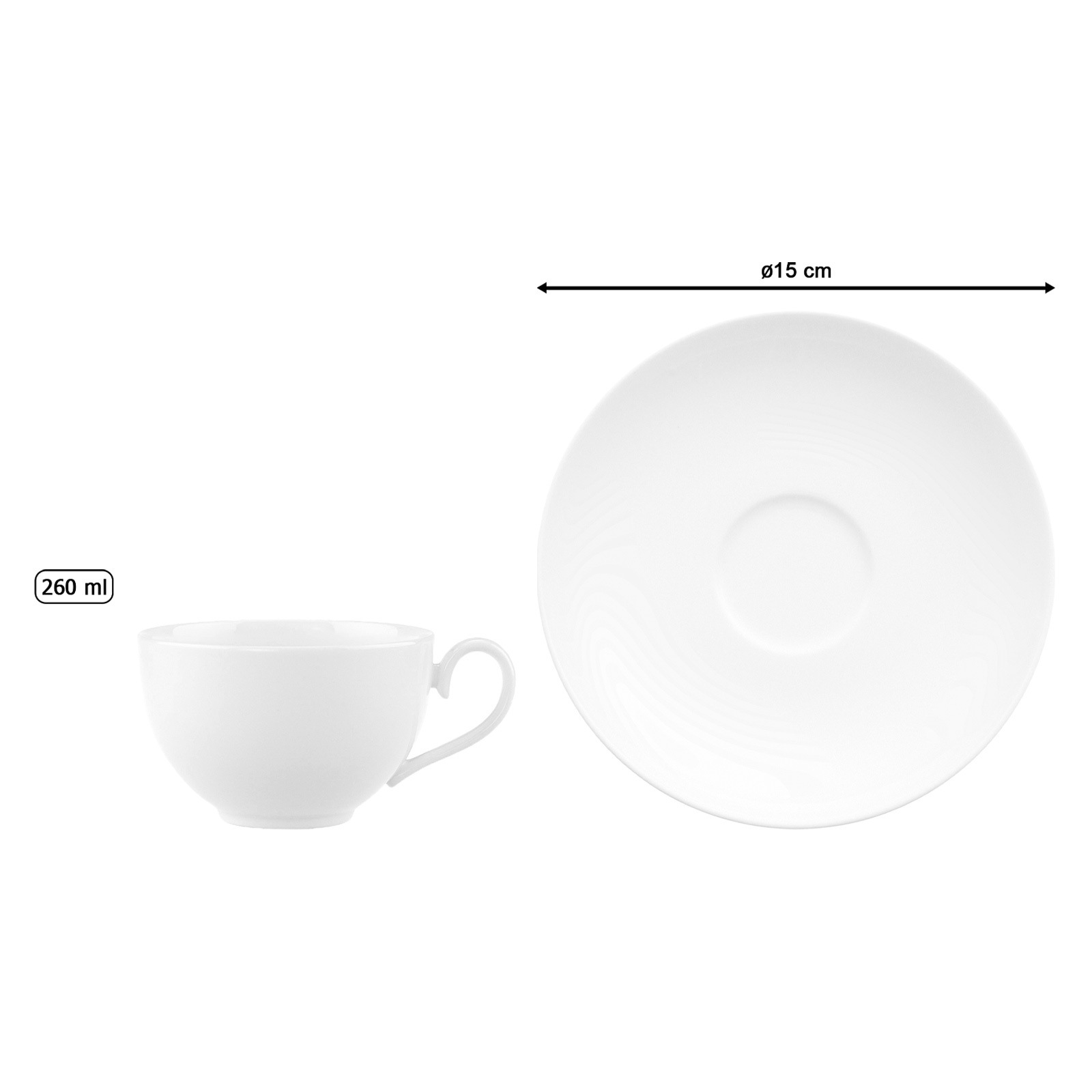 Villeroy & Boch Tasse »Kaffeetasse mit Untertasse Royal 260 ml weiß«