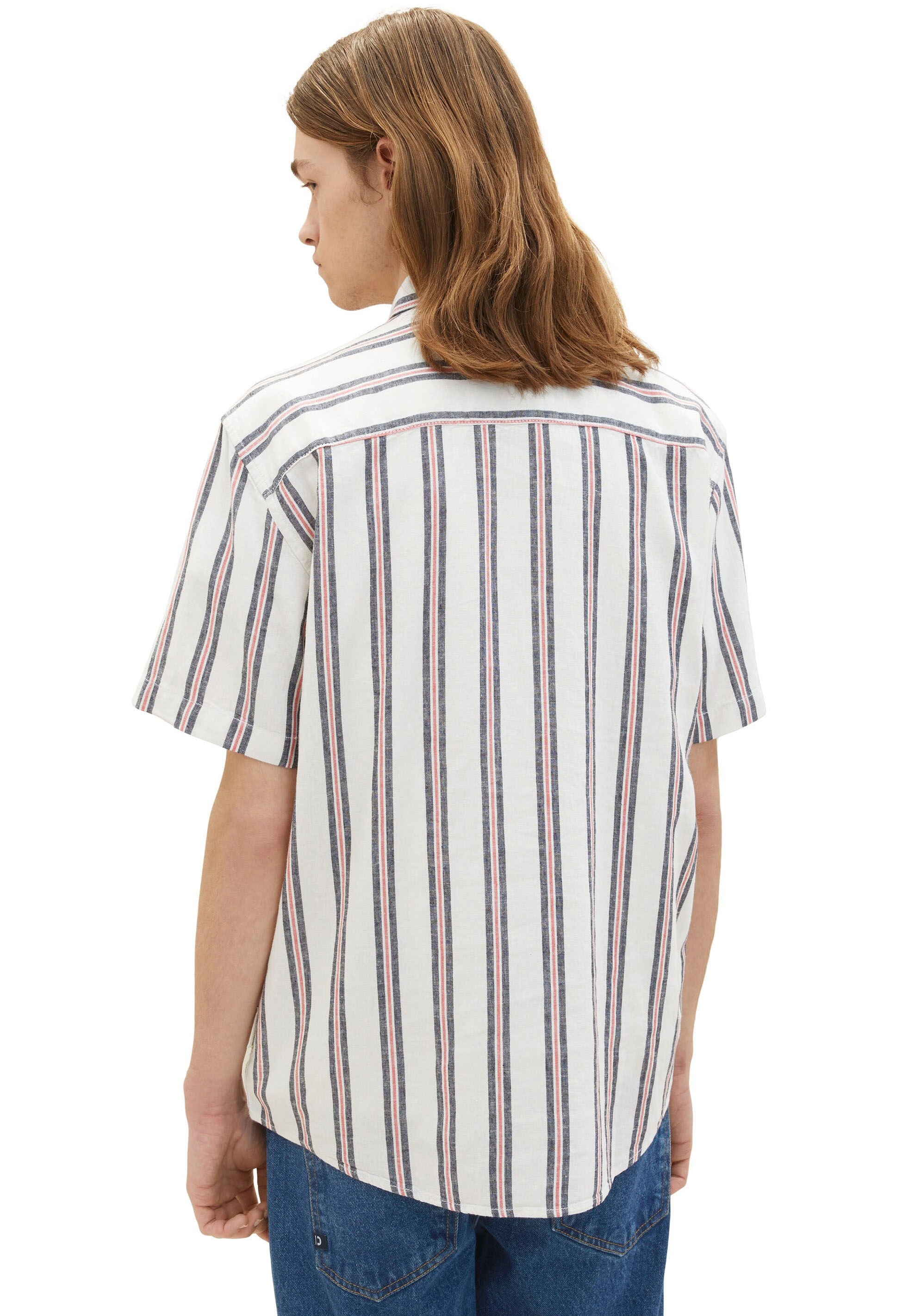 TOM TAILOR Denim Streifenhemd, mit kurzen Ärmeln online bestellen bei OTTO