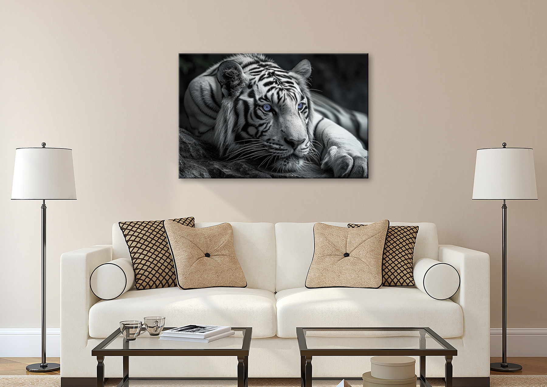 Bönninghoff Bild »TIGER 78x118 cm – Leinwandbild Keilrahmen Deko modern«