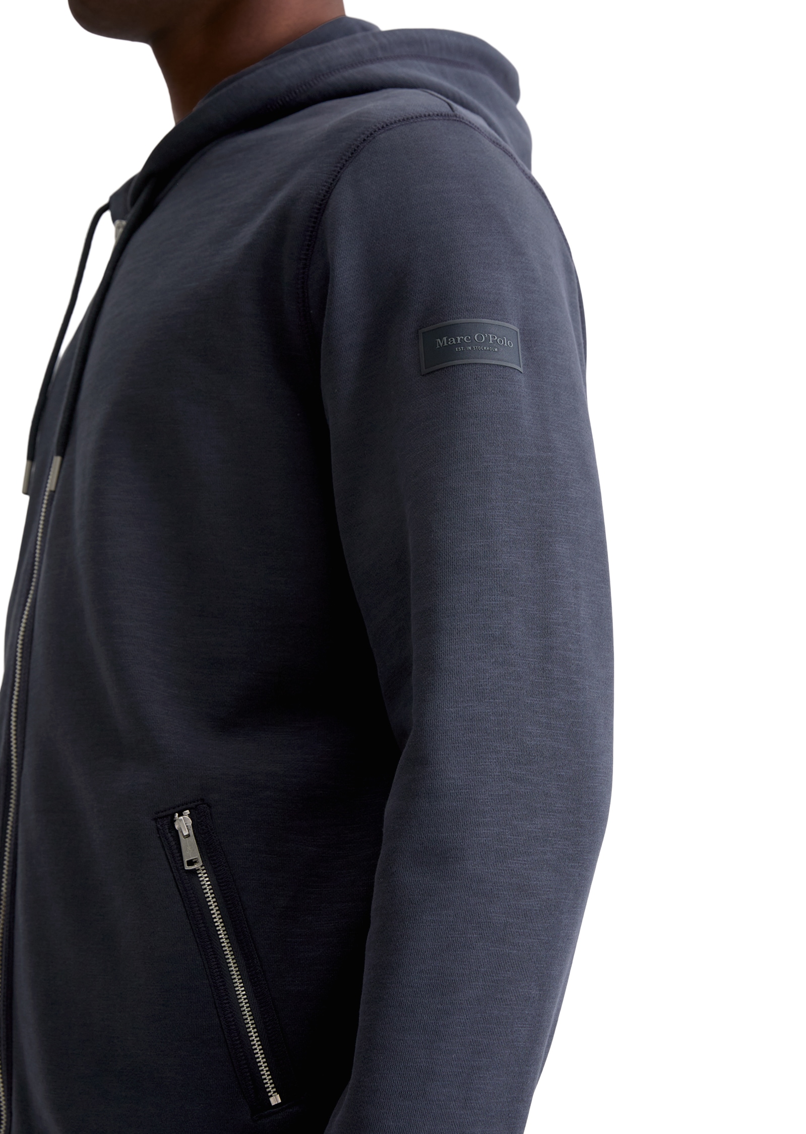 Marc O'Polo Kapuzensweatjacke »regular fit aus weichem Bio-Baumwoll-Sweat«