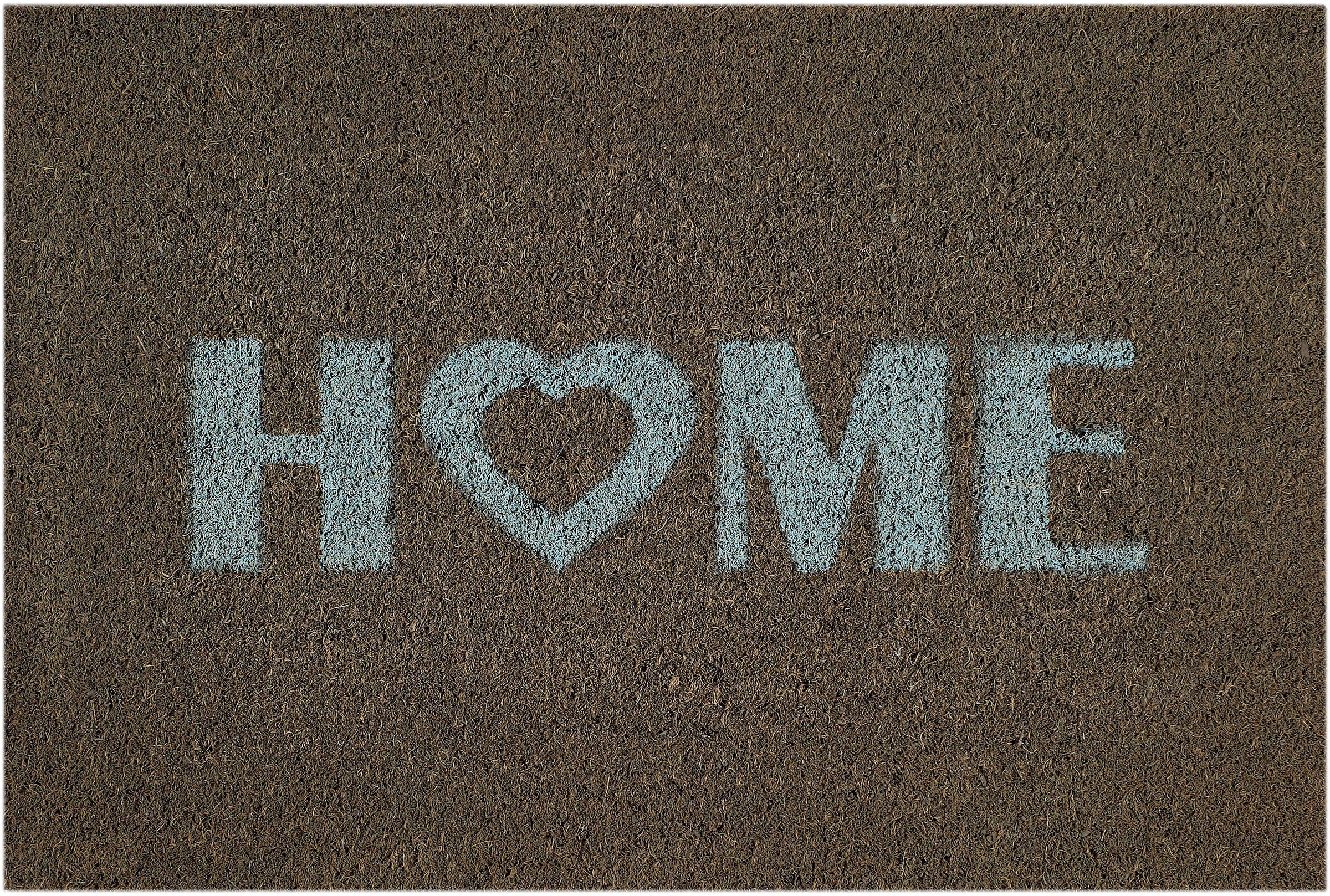 Andiamo Fußmatte »Kokos Home Heart«, rechteckig, 15 mm Höhe, Schmutzfangmatte, Kokosmatte, mit Spruch, In- und Outdoor geeignet