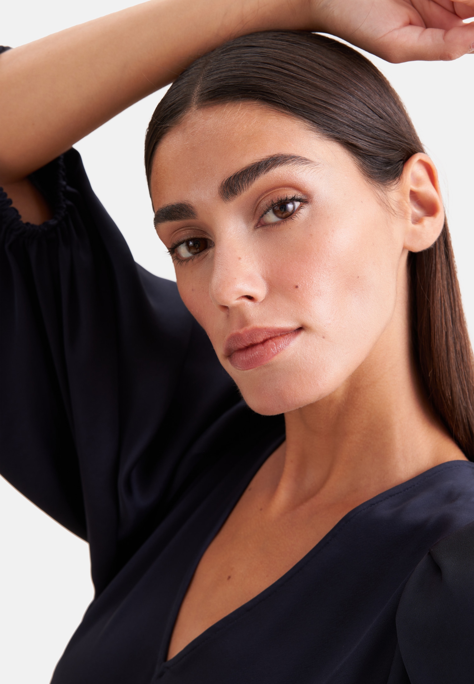 seidensticker Blusenkleid 3/4 V-Neck Uni