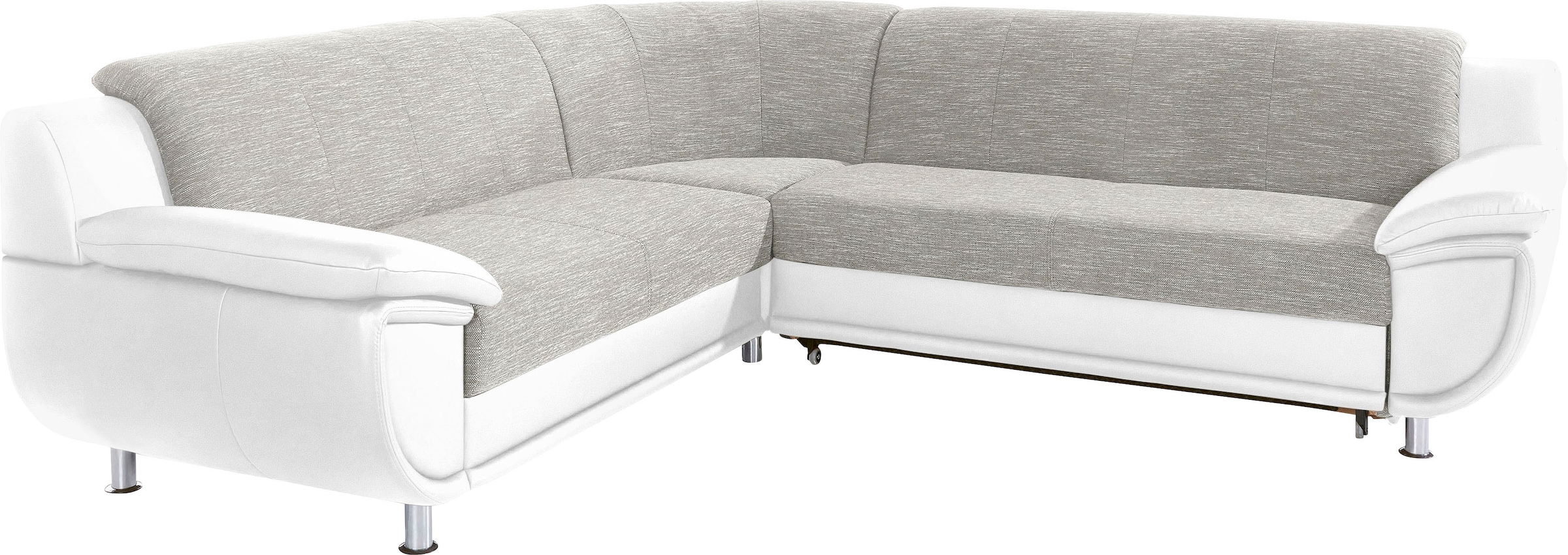 TRENDMANUFAKTUR Ecksofa »Rondo 3, zeitlos und modern, im Materialmix, L-Form«, wahlweise Federkern für hohen Sitzkomfort, wahlweise Bettfunktion