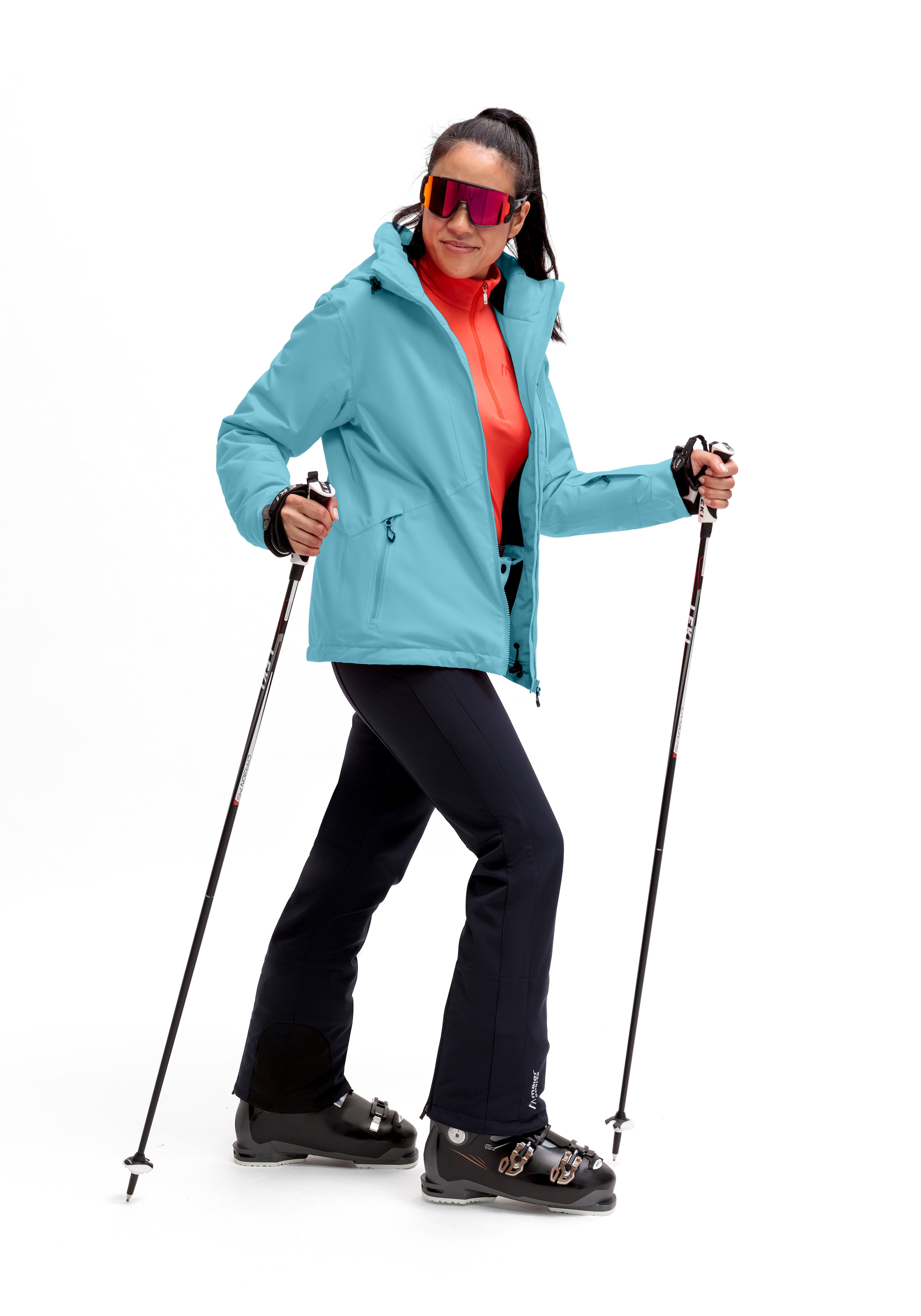 Maier Sports Skijacke »Straja« Damen Winterjacke, wind/wasserdicht, 3 RV-Taschen und Kapuze