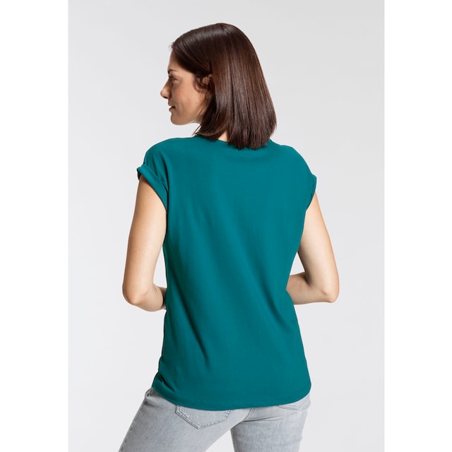 Boysen's T-Shirt, mit überschnittenen Schultern & kleinem Ärmelaufschlag  bei OTTOversand