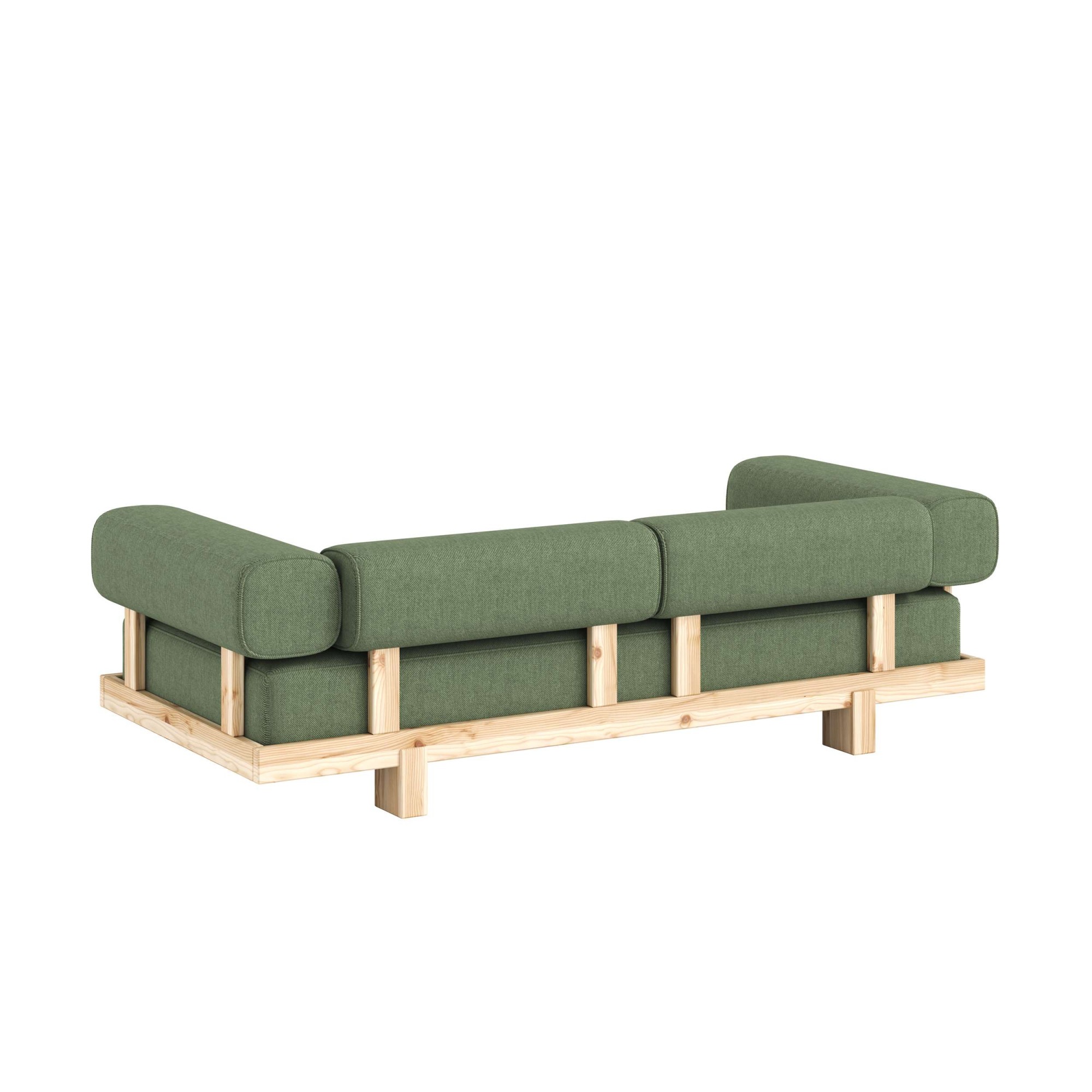 Karup Design Schlafsofa »Stay Sofa Bed, mit Bettfunktion & Boxspring, 3 Sitzer aus Massivholz« Boxspring-Matratze mit Sprungfedern, 90 x 200 cm, Made in Europe
