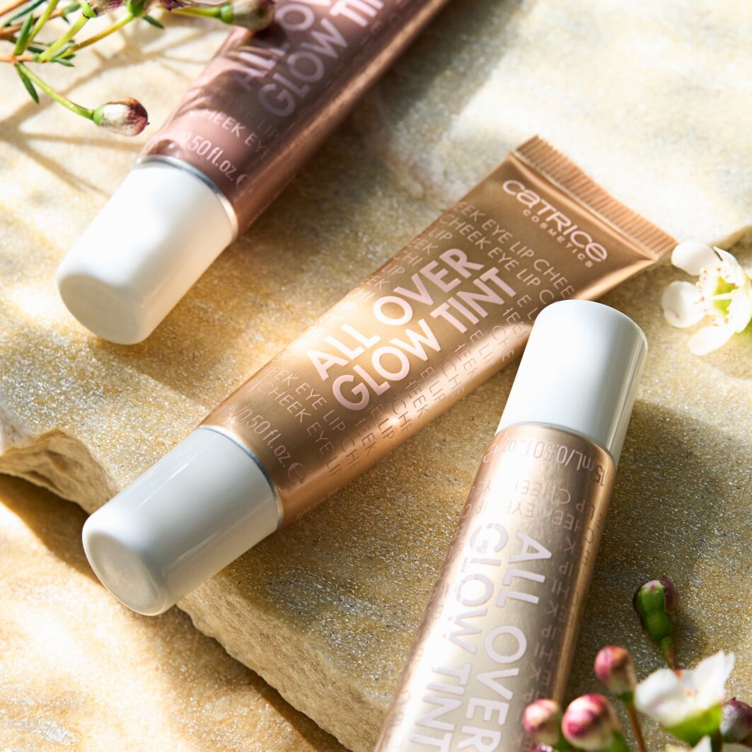 Catrice Lippenöl »All Over Glow Tint«, (Set, 3 tlg.), Sanfter Schimmer, mit Vitamin C, vegan und ohne Parfüm.