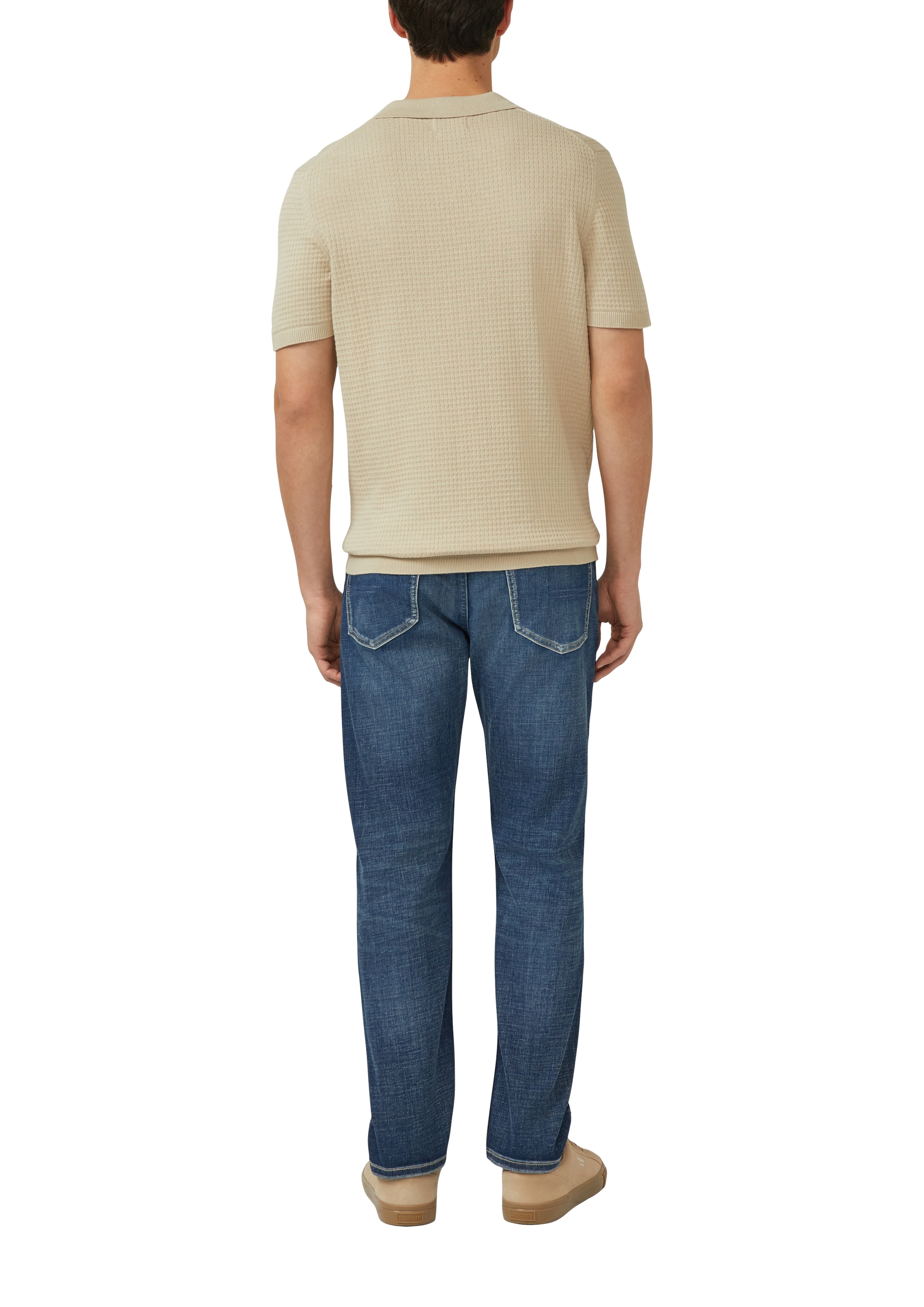 s.Oliver Poloshirt mit Rippbündchen