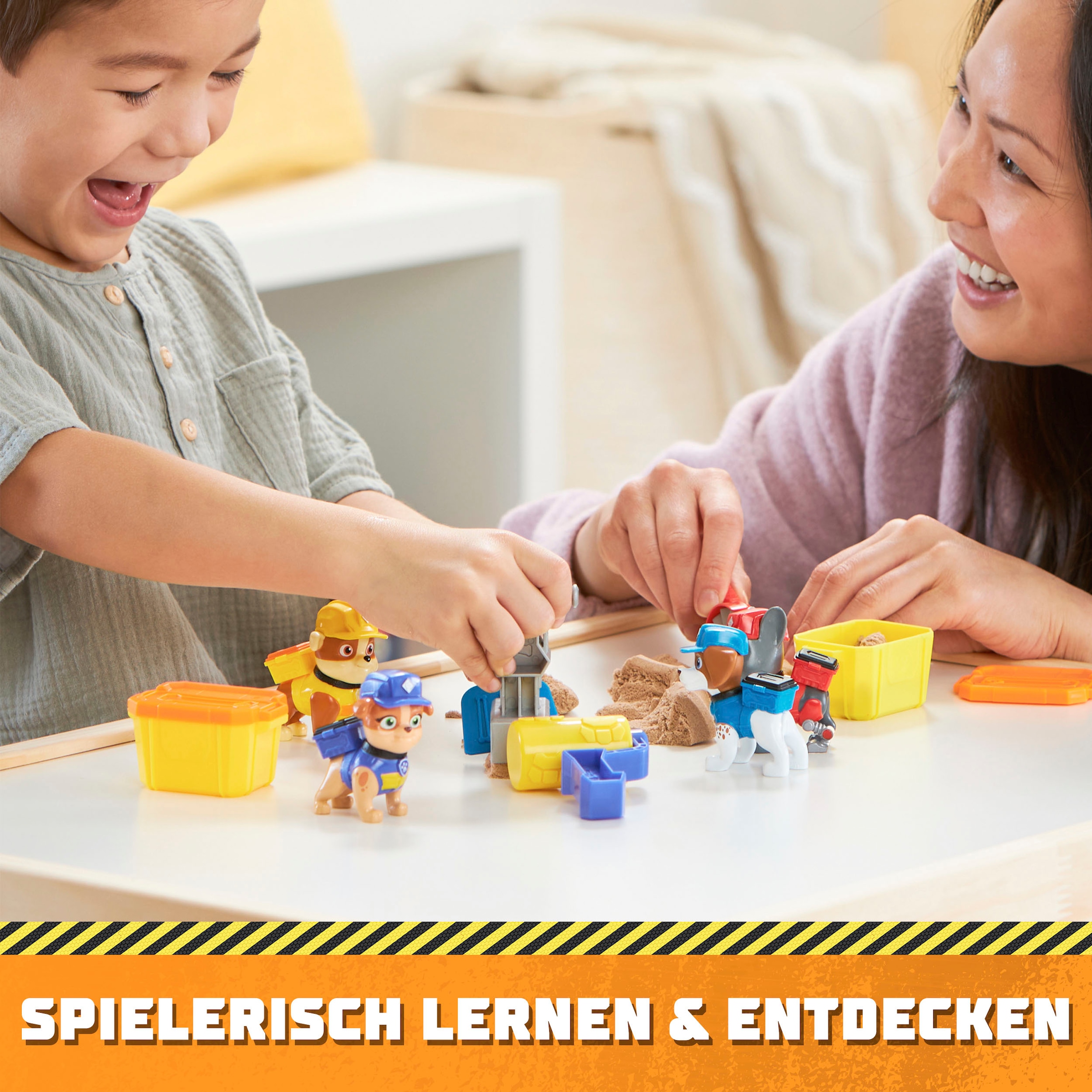 Spin Master Spielwelt »Rubble & Crew - Figuren Set Solid Rubble & Mix«, inkl. Kinetic Build-It Sand