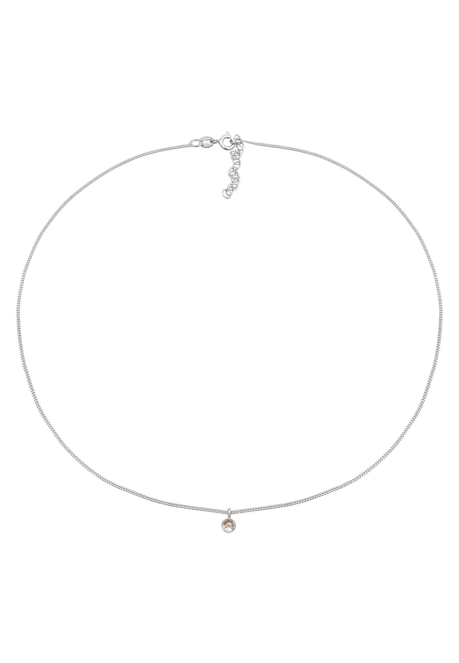 Elli Choker »Halskette Choker Turmalin Quarz Anhänger Rund 925 Silber«