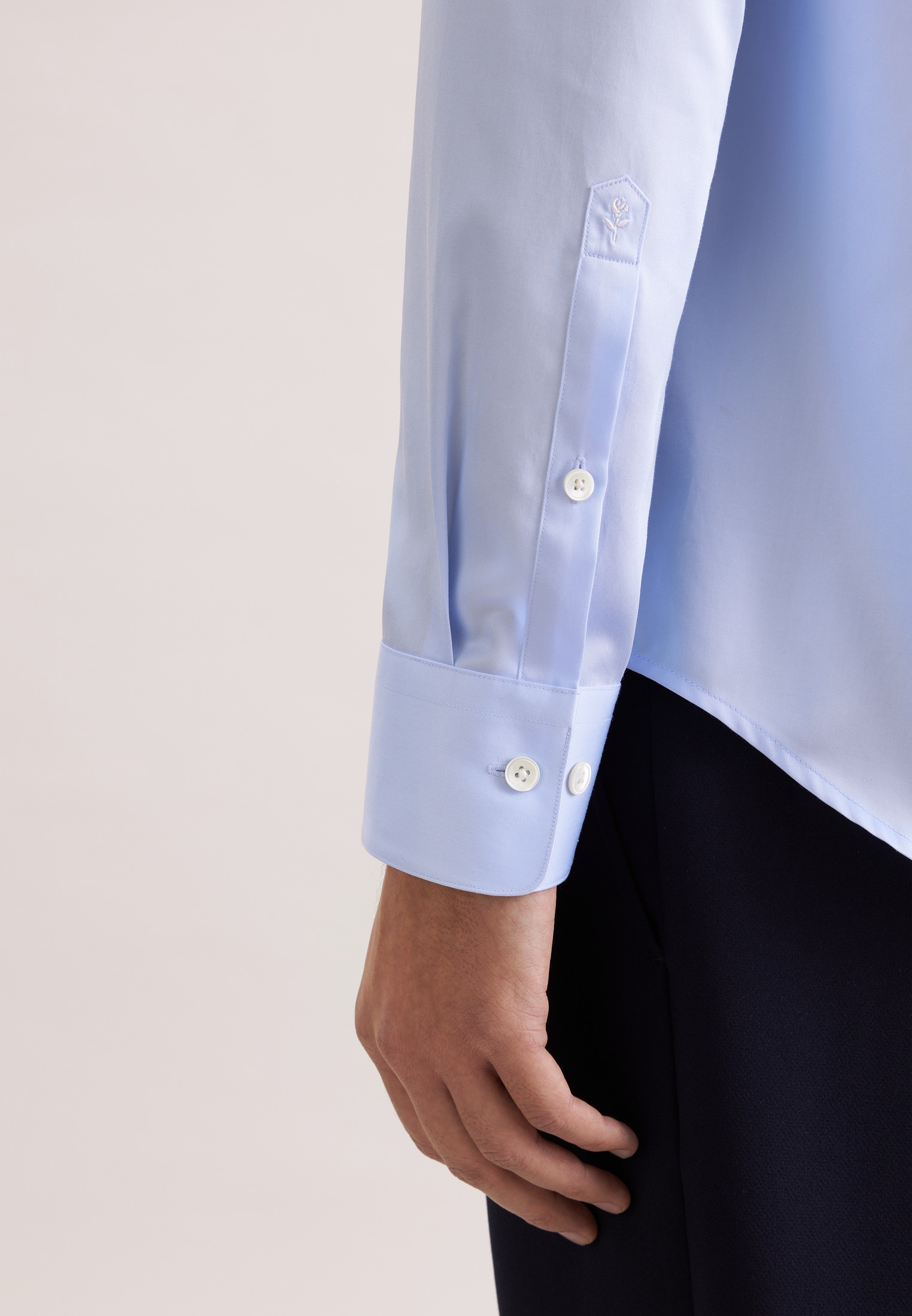 seidensticker Businesshemd »Schwarze Rose« Relaxed 1/1 Kentkragen Uni