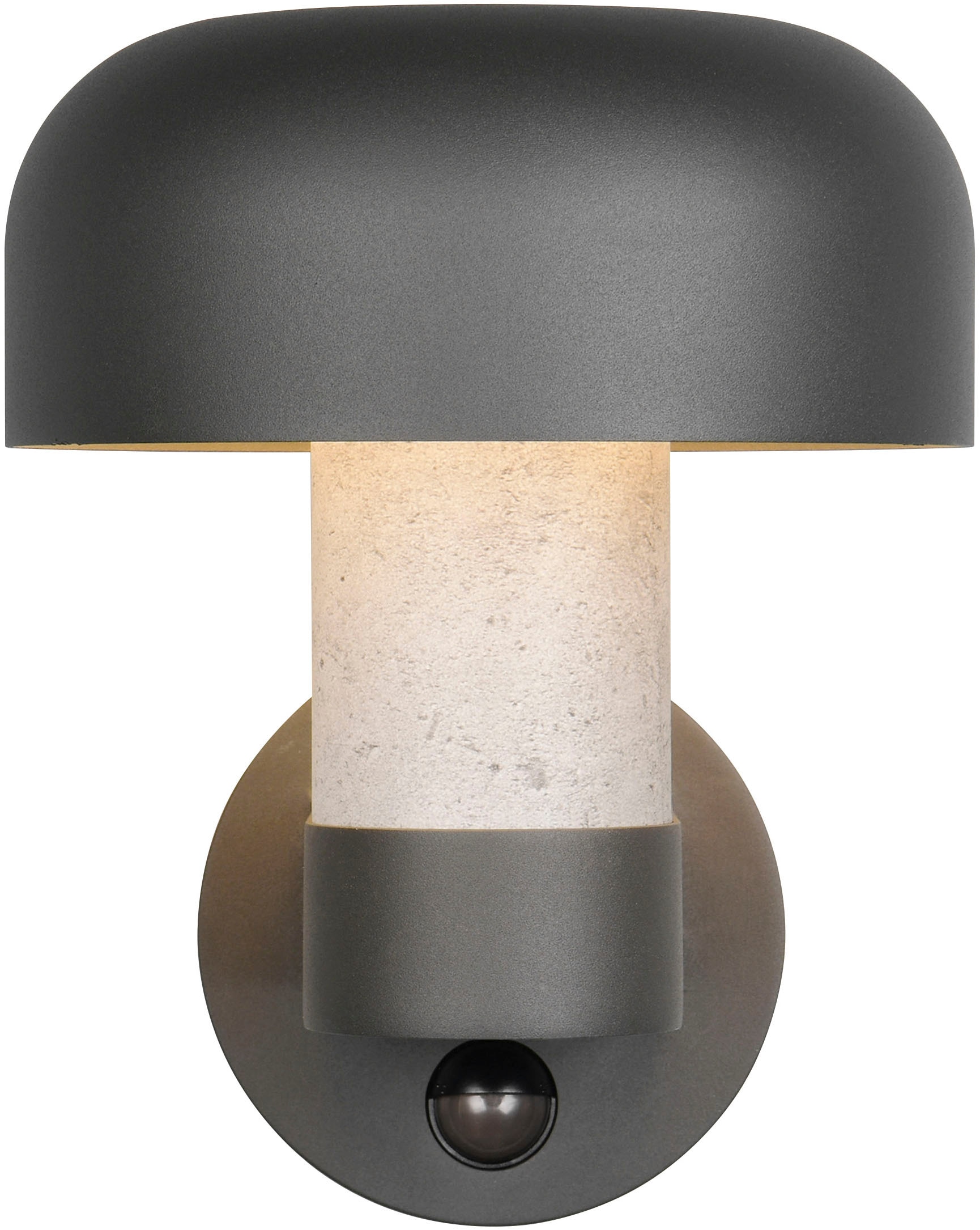 TRIO Leuchten Außen-Wandleuchte »FRASER, Fassadenbeleuchtung Laterne Pilzform, exkl 1x E27 max 10W IP54« E27 1 Stk. warmweiß - kaltweiß Hauswand Leuchte aus Druckguss Aluminium mit Bewegungsmelder