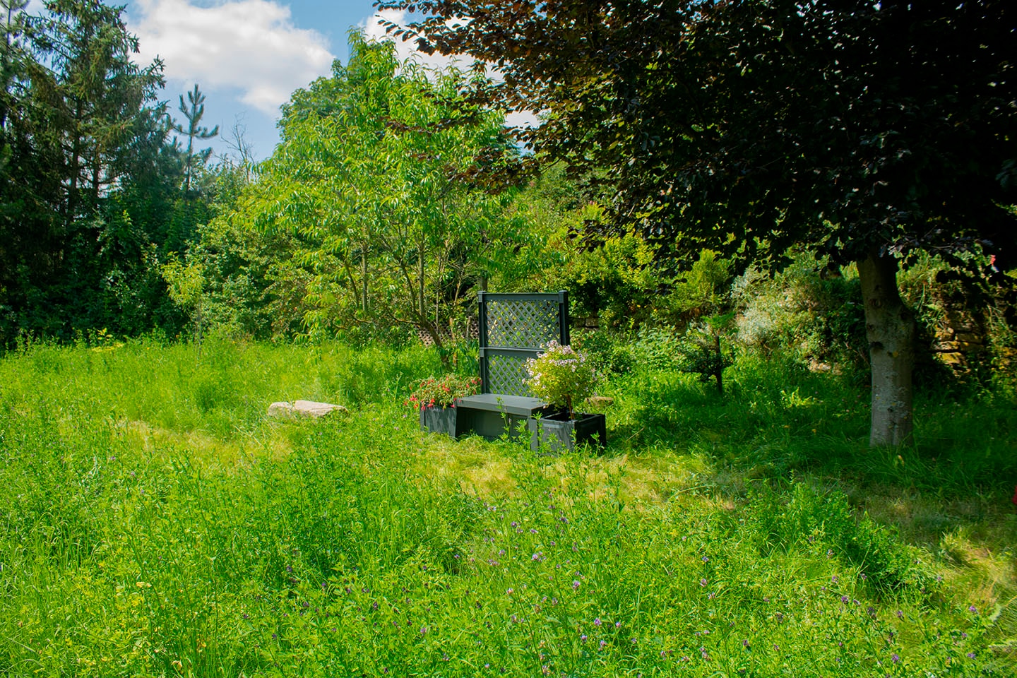 KHW Gartenbank »Kopenhagen«, mit Spalier und zwei Pflanzkästen, anthrazit