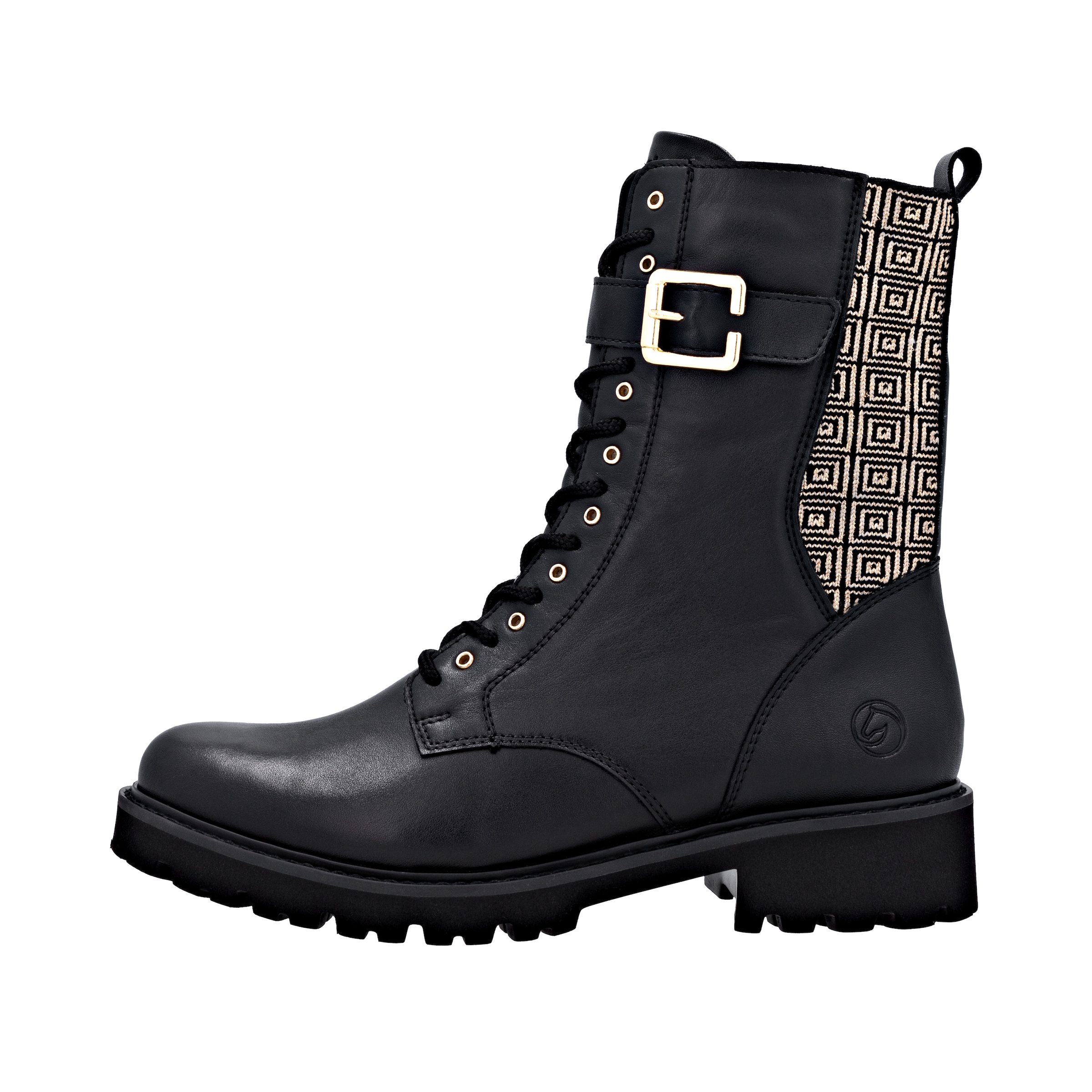 Remonte Schnürstiefelette  Schnürboots, Profilsohle, Blockabsatz, mit Innenreißverschluss
