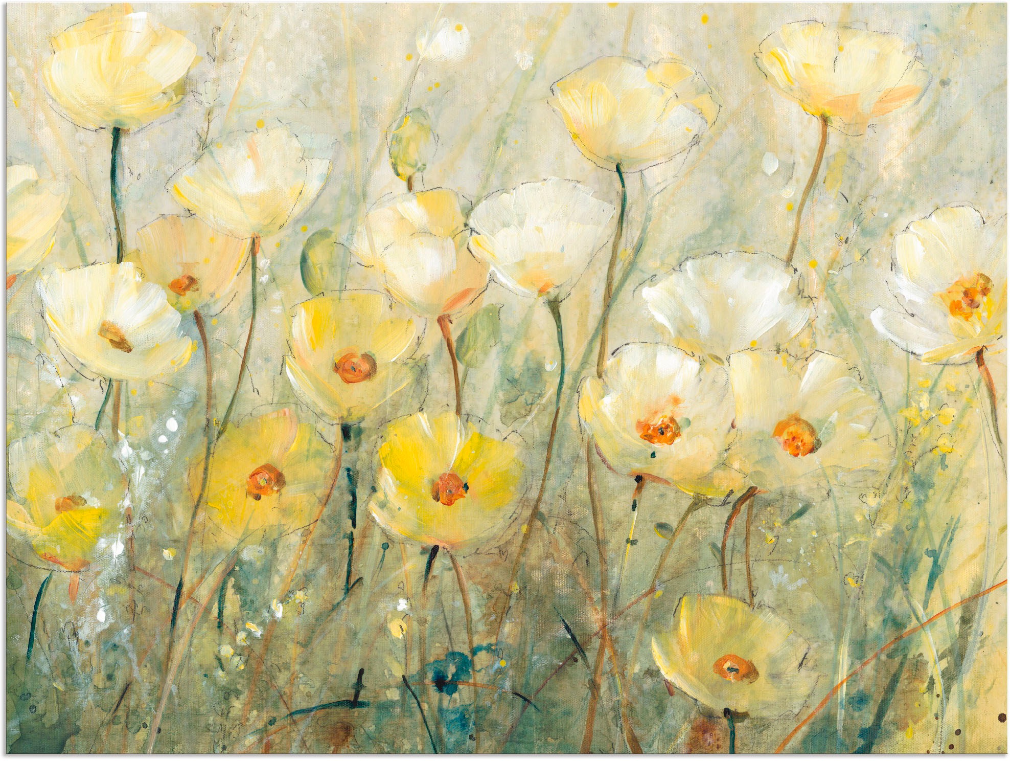 Artland Wandbild »Sommer in voller Blüte II«, Blumenwiese, (1 St.), in vielen Größen & Produktarten - Alubild / Outdoorbild für den Außenbereich, Leinwandbild, Poster, Wandaufkleber / Wandtattoo auch für Badezimmer geeignet